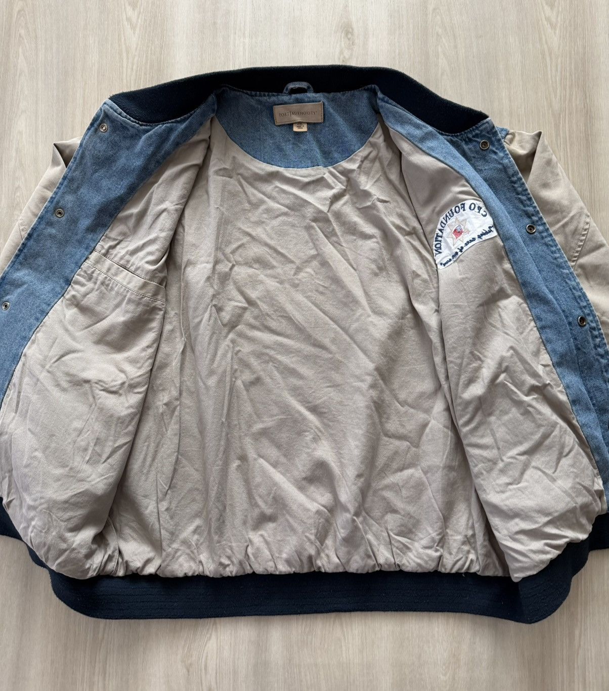 Port Authority Vintage Port Authority Denim Varsity Jacket Sz 2XL Size US XXL / EU 58 / 5 - 6 Thumbnail