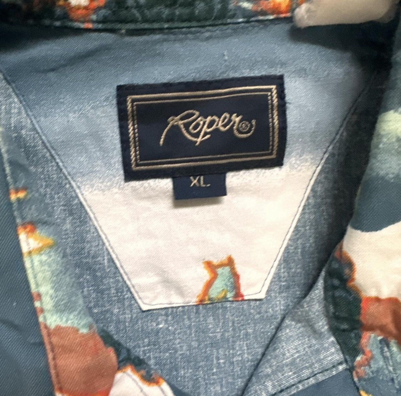 Roper Roper Cowboy Rodeo Pearl Snap Button Up Size US XL / EU 56 / 4 - 3 Thumbnail