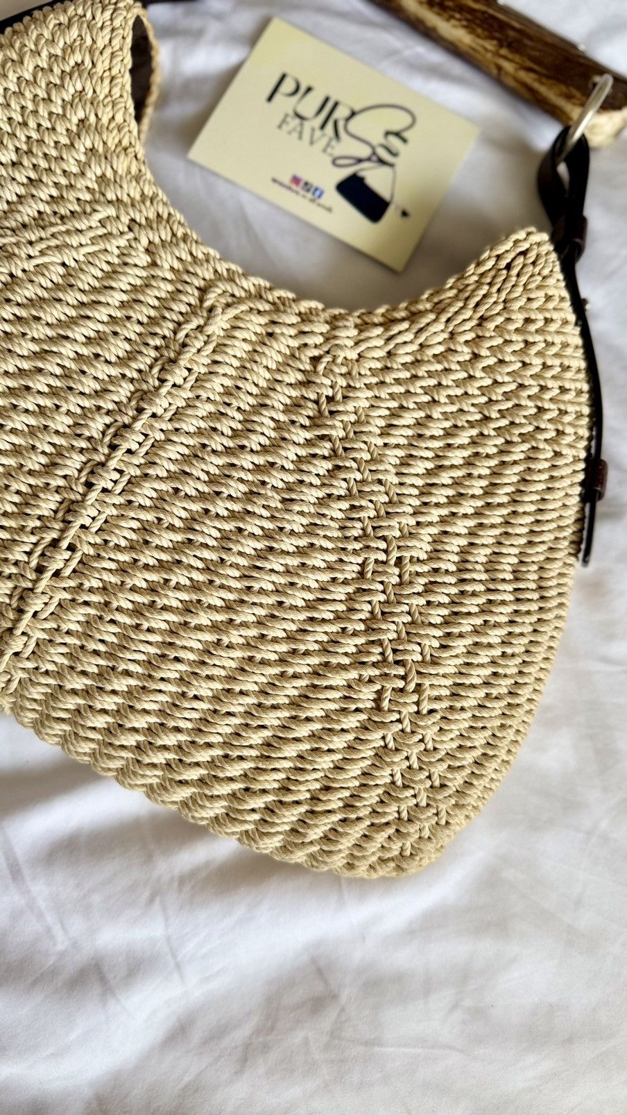 Yves Saint Laurent Yves Saint Laurent Mombasa Raffia Tom Ford Hobo Shoulder Bag Size ONE SIZE - 9 Thumbnail