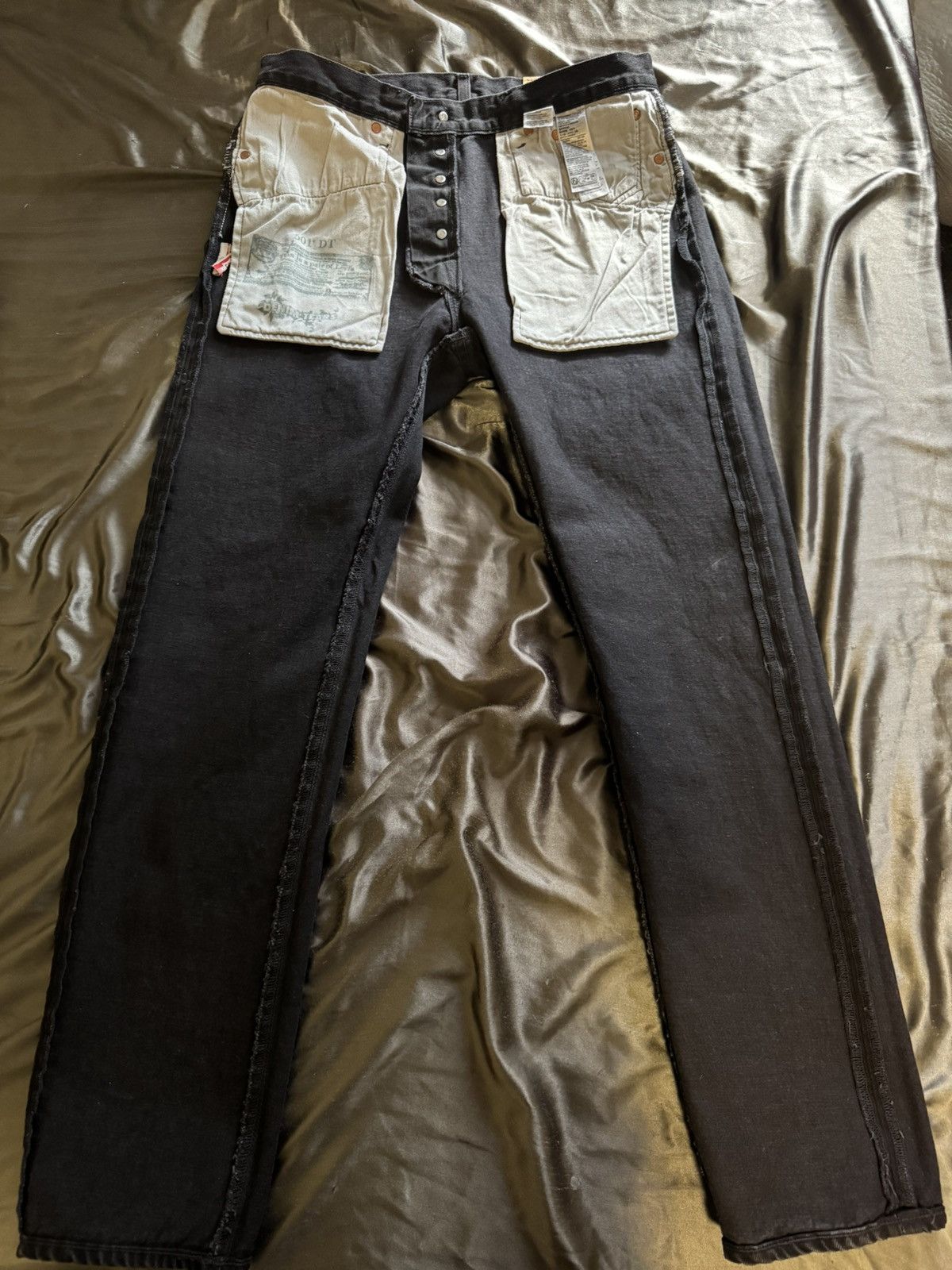 DENIM TEARS × Levi's Levi’s x Denim Tears Cotton Wreath 501 Jeans Black W32 Size US 32 / EU 48 - 5 Thumbnail