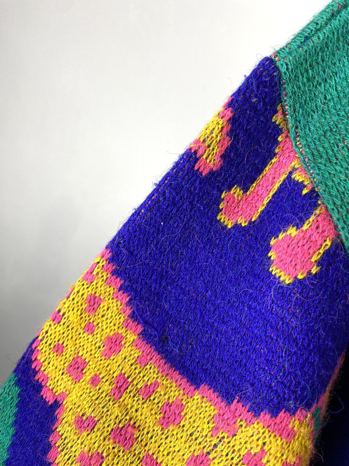 Vintage Rare! Vintage Abstract Colourful LSD Art Knit Sweater Japan Size US L / EU 52-54 / 3 - 13 Thumbnail