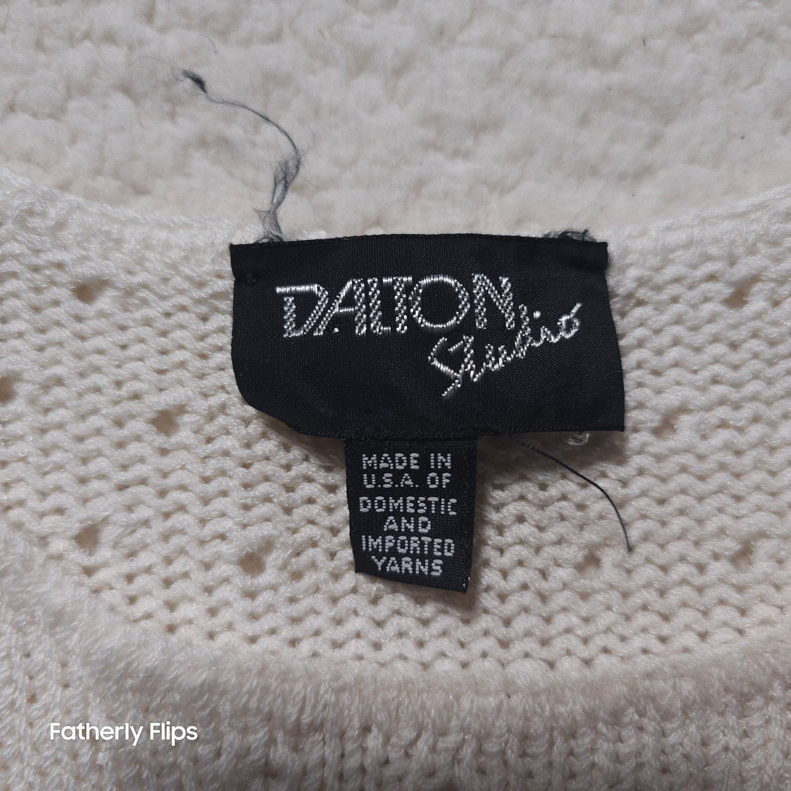 Other Dalton Studio Vintage Pink White Pointelle Knit Sweater M Size M / US 6-8 / IT 42-44 - 2 Thumbnail