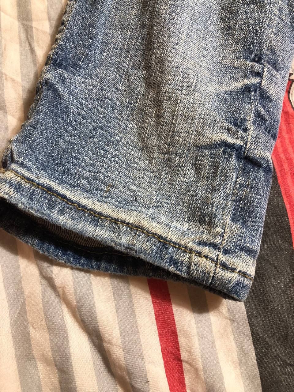 Japanese Brand Dirty Painted Distressed Thrashed Faded Baggy Jeans Y2K Size US 30 / EU 46 - 12 Thumbnail