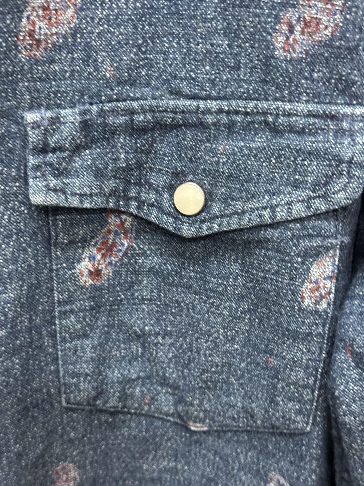 45rpm 45R/45RPM☆Indigo Dyed Paisley L/S Western Snap Button Size US M / EU 48-50 / 2 - 8 Thumbnail