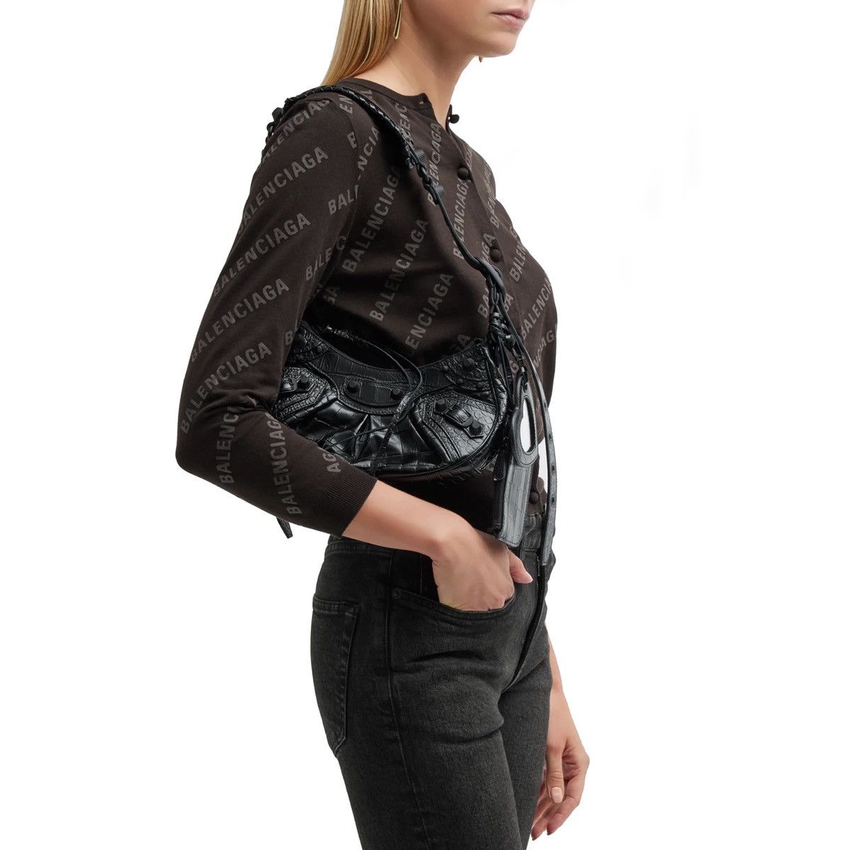 Balenciaga Balenciaga Le Cagole XS Bag Crocodrile Size ONE SIZE - 5 Thumbnail