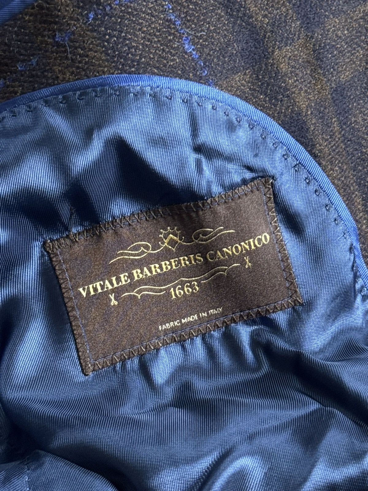 Boggi Boggi 52size wool Chekered blazer button up jacket luxury Size 42R - 9 Thumbnail