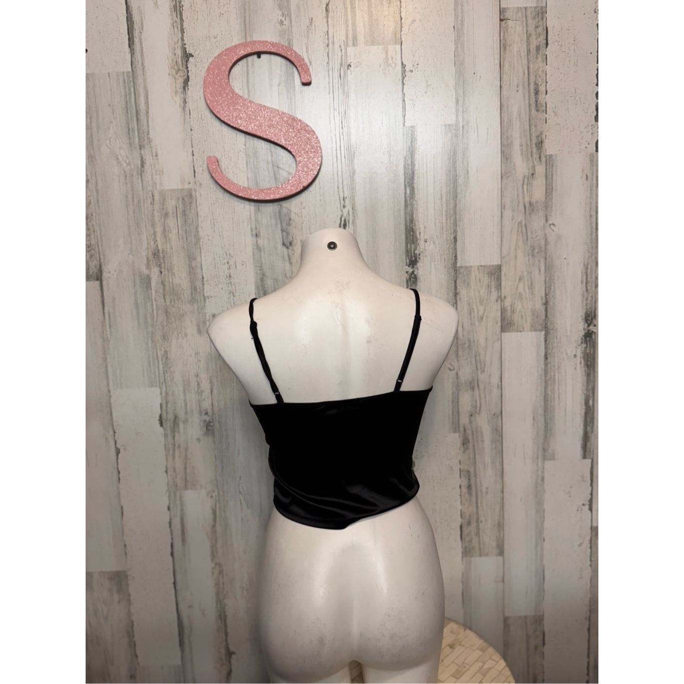 Other Love University Black Satin Bustier Crop Top – Size S Size S / US 4 / IT 40 - 6 Thumbnail