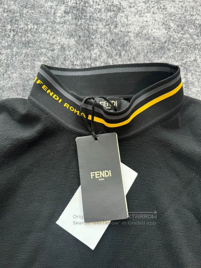 Fendi Fendi Black logo thick wool knit sweater Size US L / EU 52-54 / 3 - 4 Thumbnail