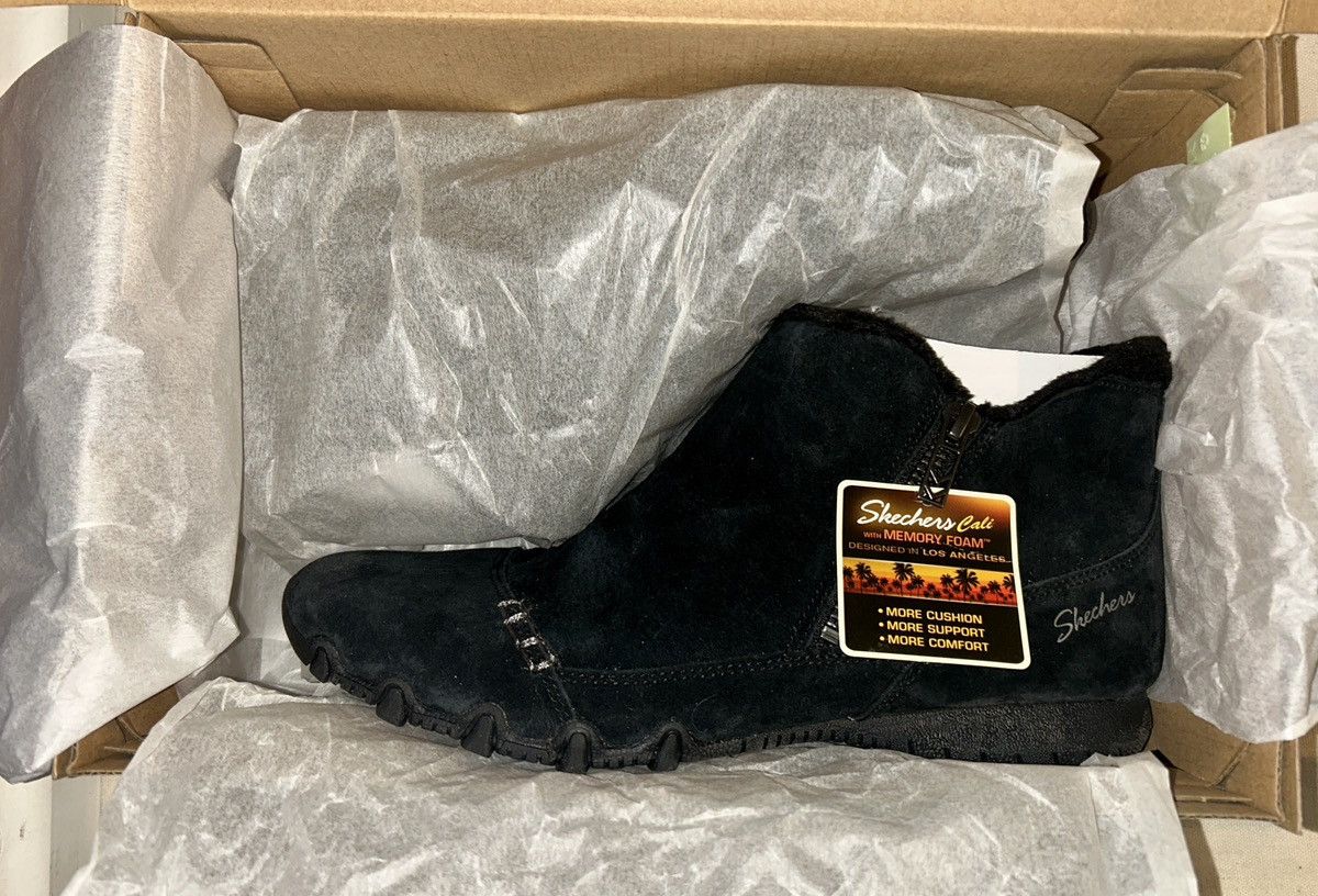 SKECHERS Skechers “Biker MC” Earthy Chic Black Suede Boot Size 9 NIB Size US 9 / IT 39 - 11 Thumbnail