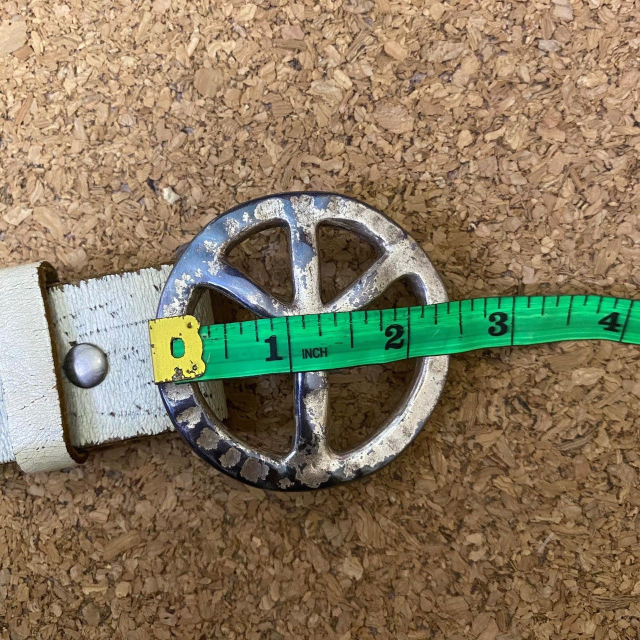 Genuine Leather Leather Island by Bill Lavin – Vintage Peace Belt – 40” Size ONE SIZE - 12 Thumbnail