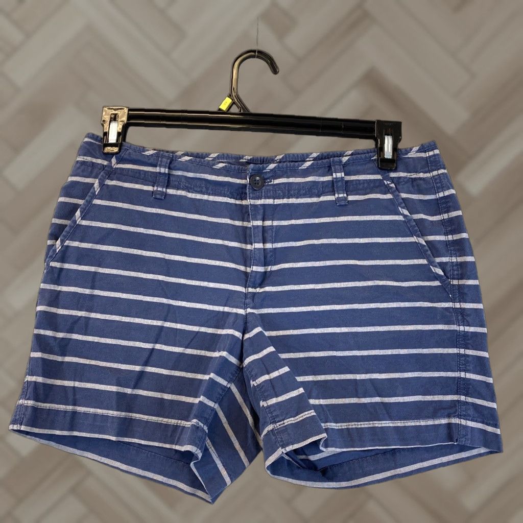 Eddie Bauer Eddie Bauer Ripstop Shorts Womens Size 8 Blue Stripes/ 53-43 Gray Chino Regular Size 8 Womens Blue Stripes Eddie Bauer Ripstop Shorts 53-43 Size 30" / US 8 / IT 44 - 1 Thumbnail