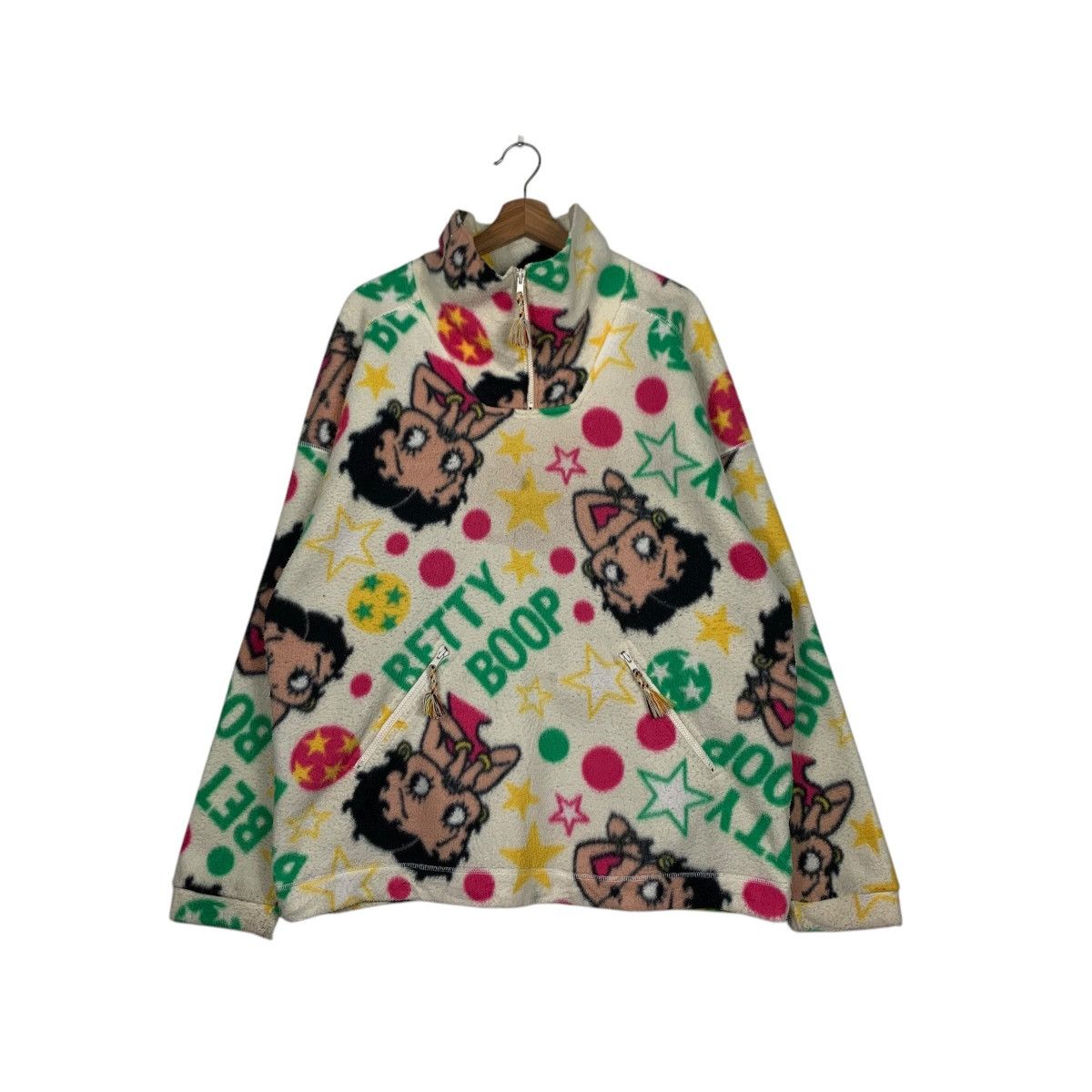 Cartoon Network BETTY BOOP Fullprint Half Zip Turtleneck Fleece #1861-C81 Size US XL / EU 56 / 4 - 1 Thumbnail