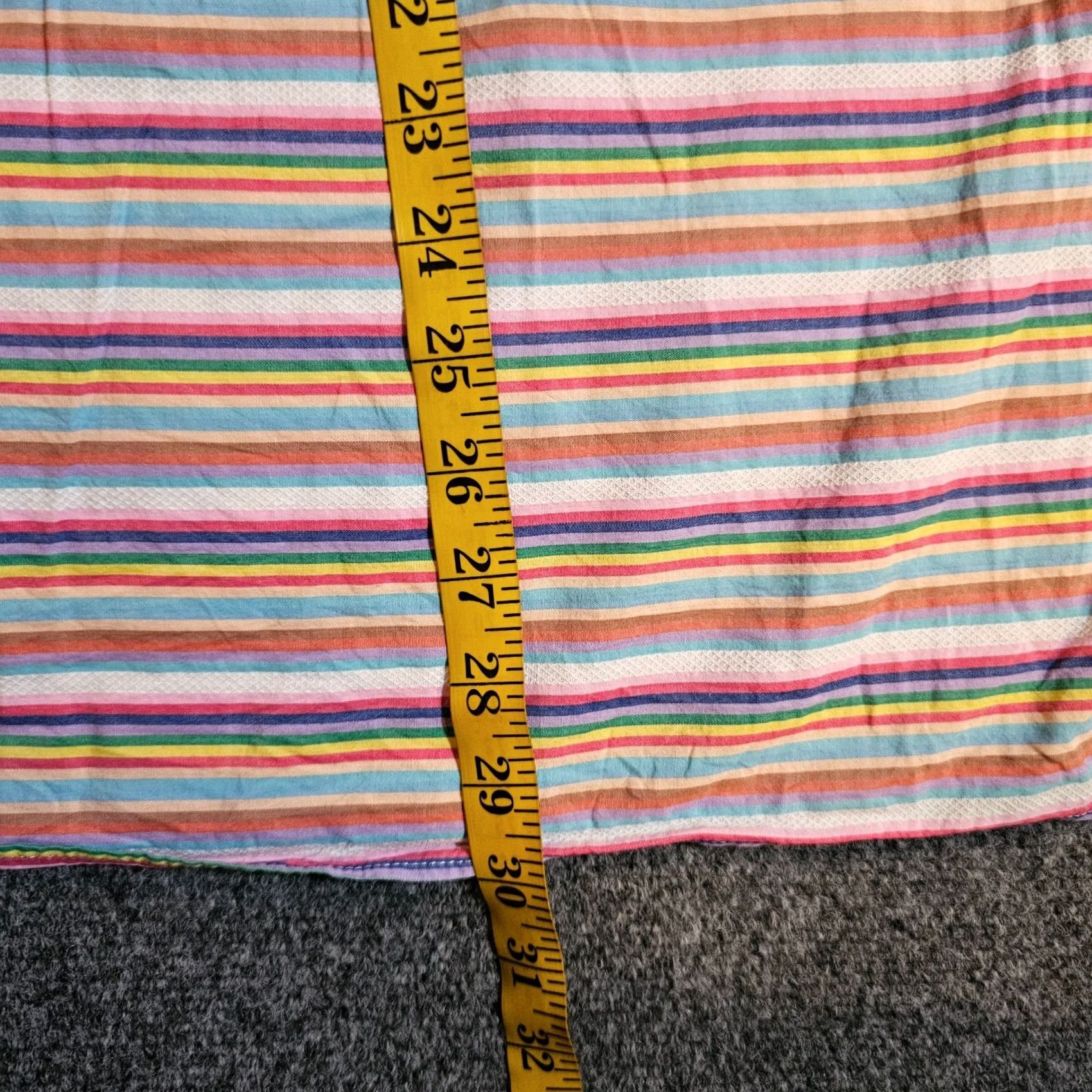 Talbots Talbots Top Women 3X Red Purple Stripe Short Sleeve Rainbow V Neck Casual Shirt Shirt Womens Plus 3X Red Rainbow Stripe V-Neck Short Sleeve Blouse Size XXL / US 16-18 / IT 52-54 - 7 Thumbnail