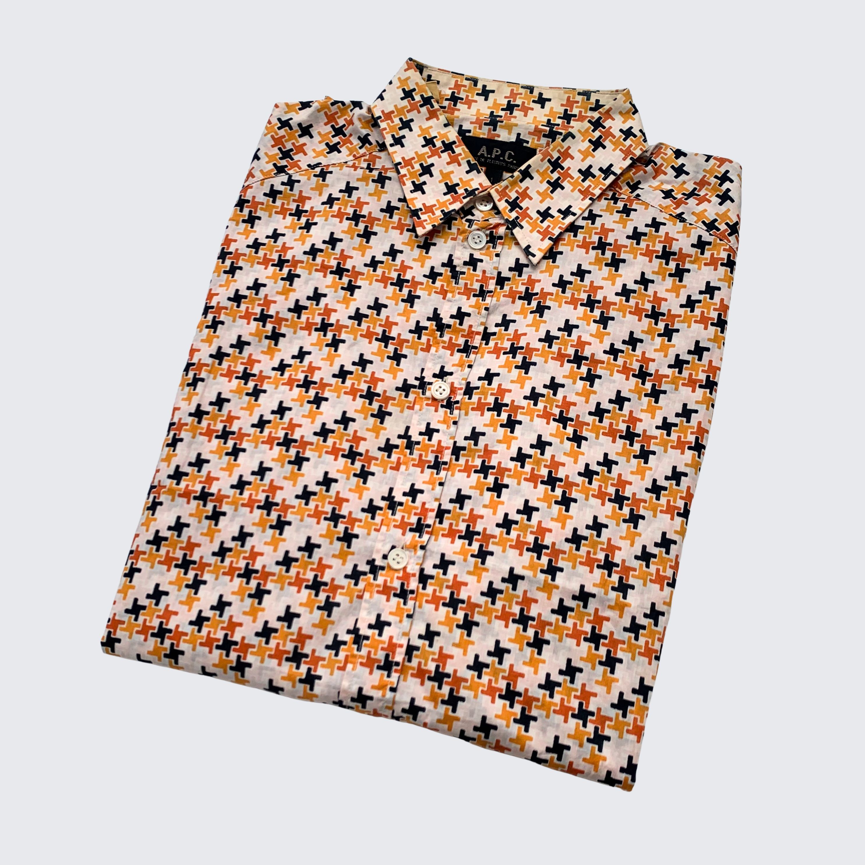 A.P.C. × Designer × Vintage A.P.C Paris 2000s Mens Longsleeve Shirt Size US S / EU 44-46 / 1 - 4 Thumbnail