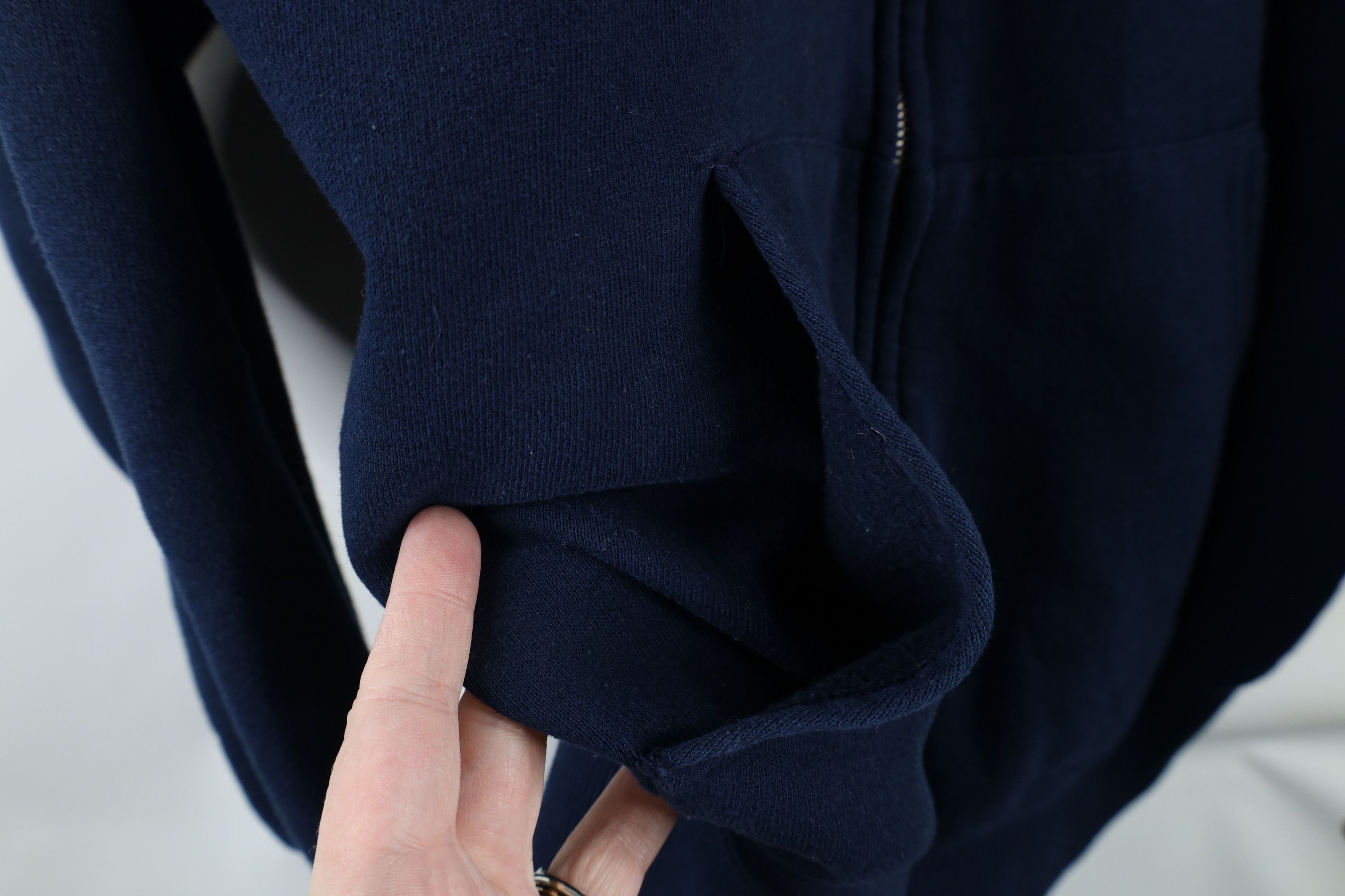 Vintage Vintage 90s Streetwear Hoodie Sweatshirt Navy Blue USA Size US XL / EU 56 / 4 - 5 Thumbnail