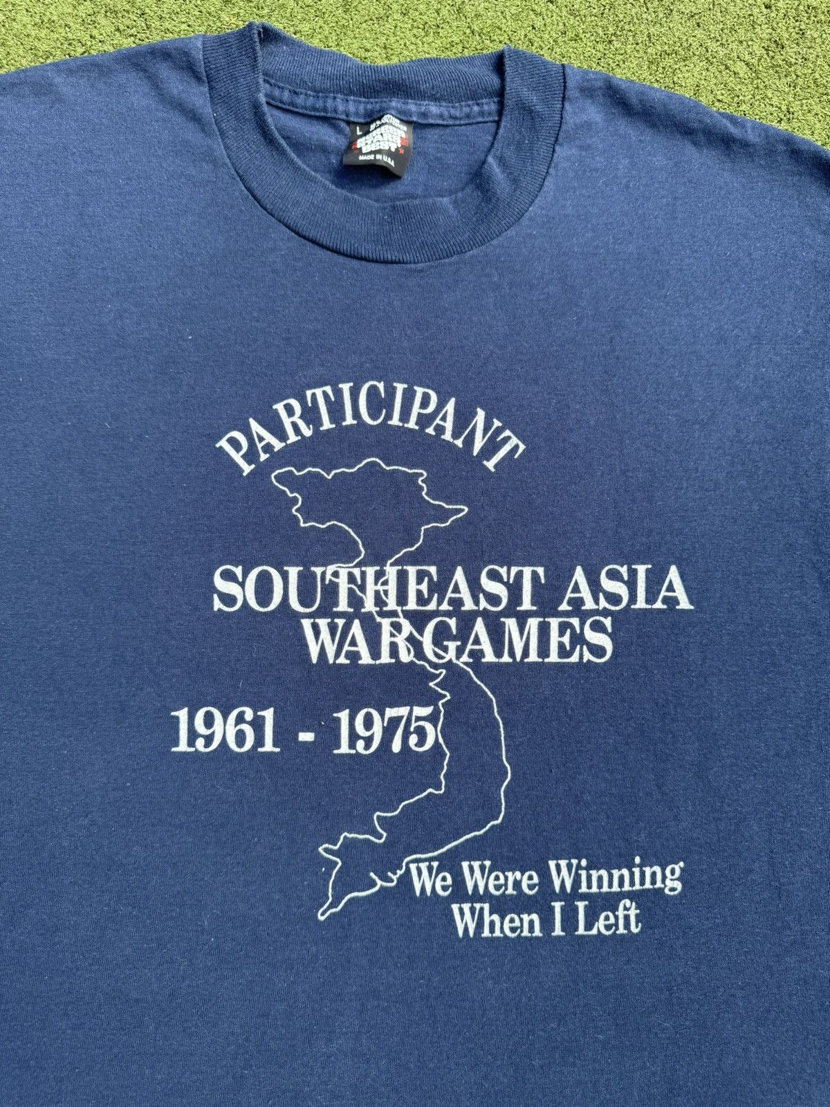 Vintage 1980’s Screen Stars Asia War Military Army Humor T-Shirt Size US L / EU 52-54 / 3 - 2 Thumbnail