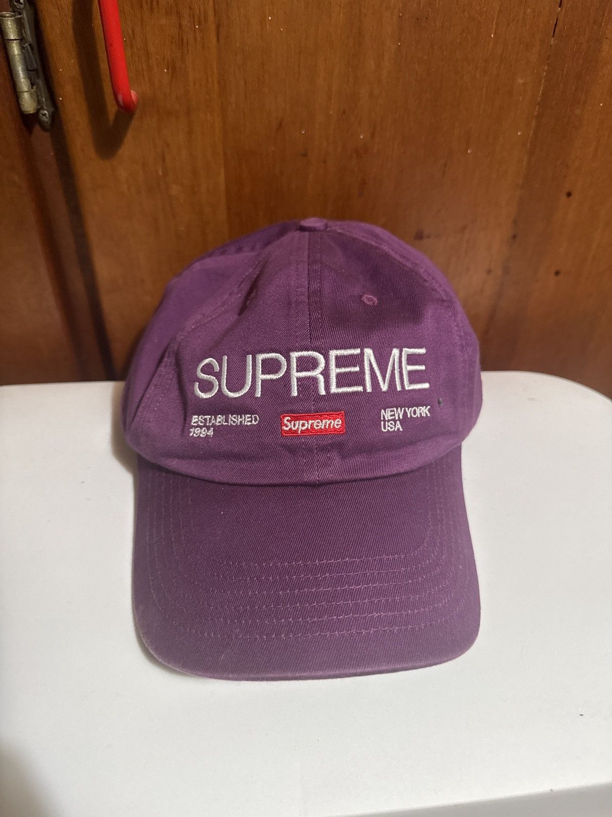 Supreme purple hat