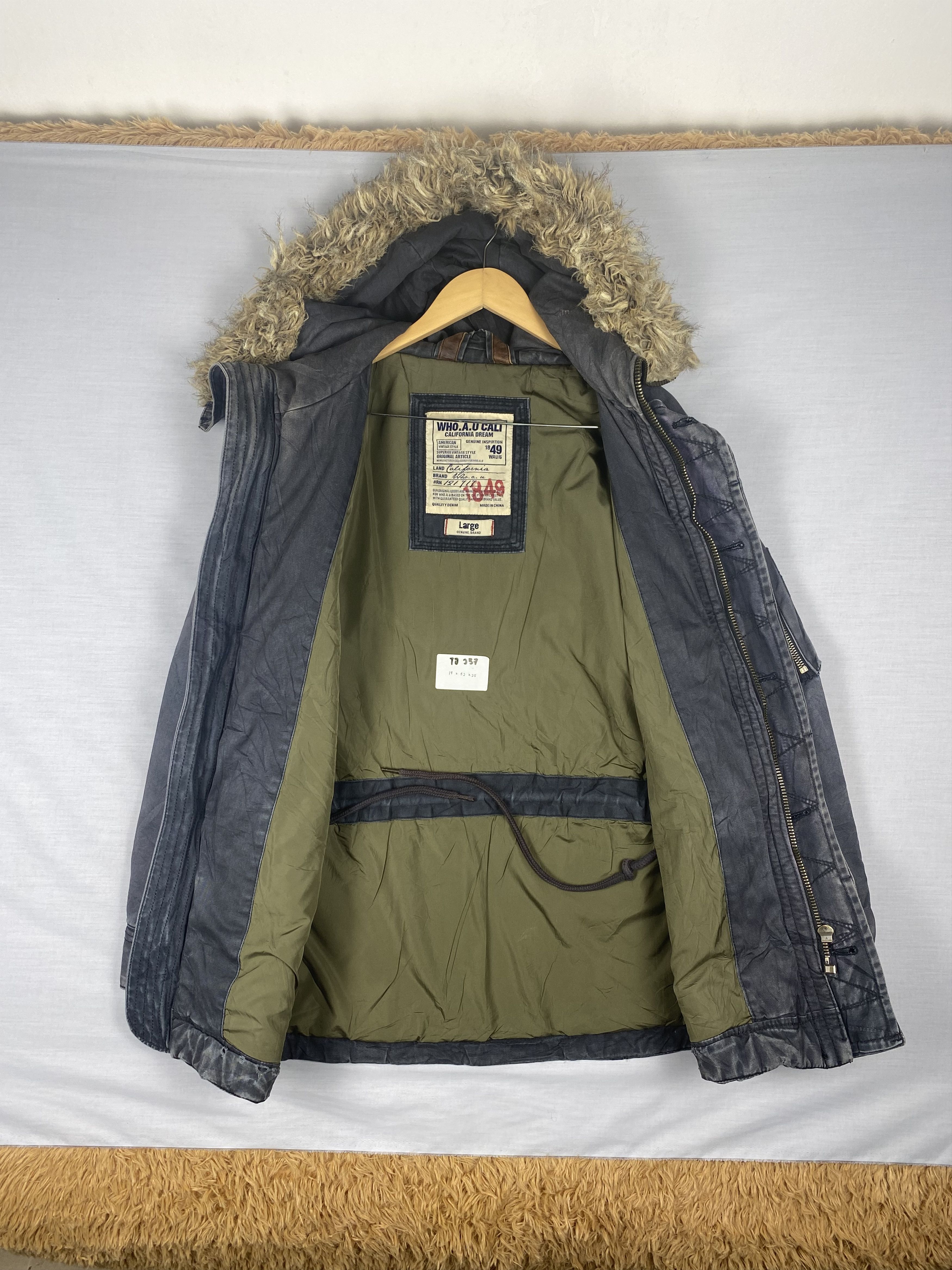 Vintage Vintage Who A. U. Sherpa Multi Pocket Zip Up Denim Jacket Size US L / EU 52-54 / 3 - 2 Thumbnail