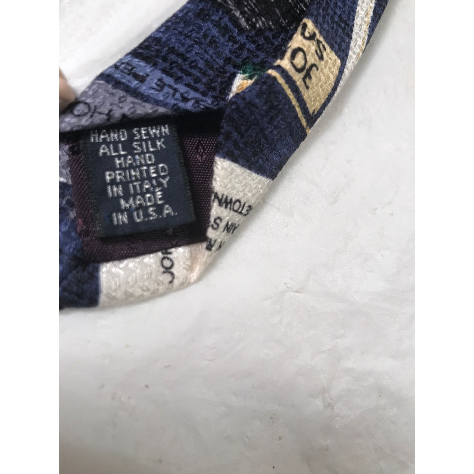 Other Harken LTD Men’s Blue Hand Sewn Italian Silk Realestate Tie Size ONE SIZE - 4 Thumbnail