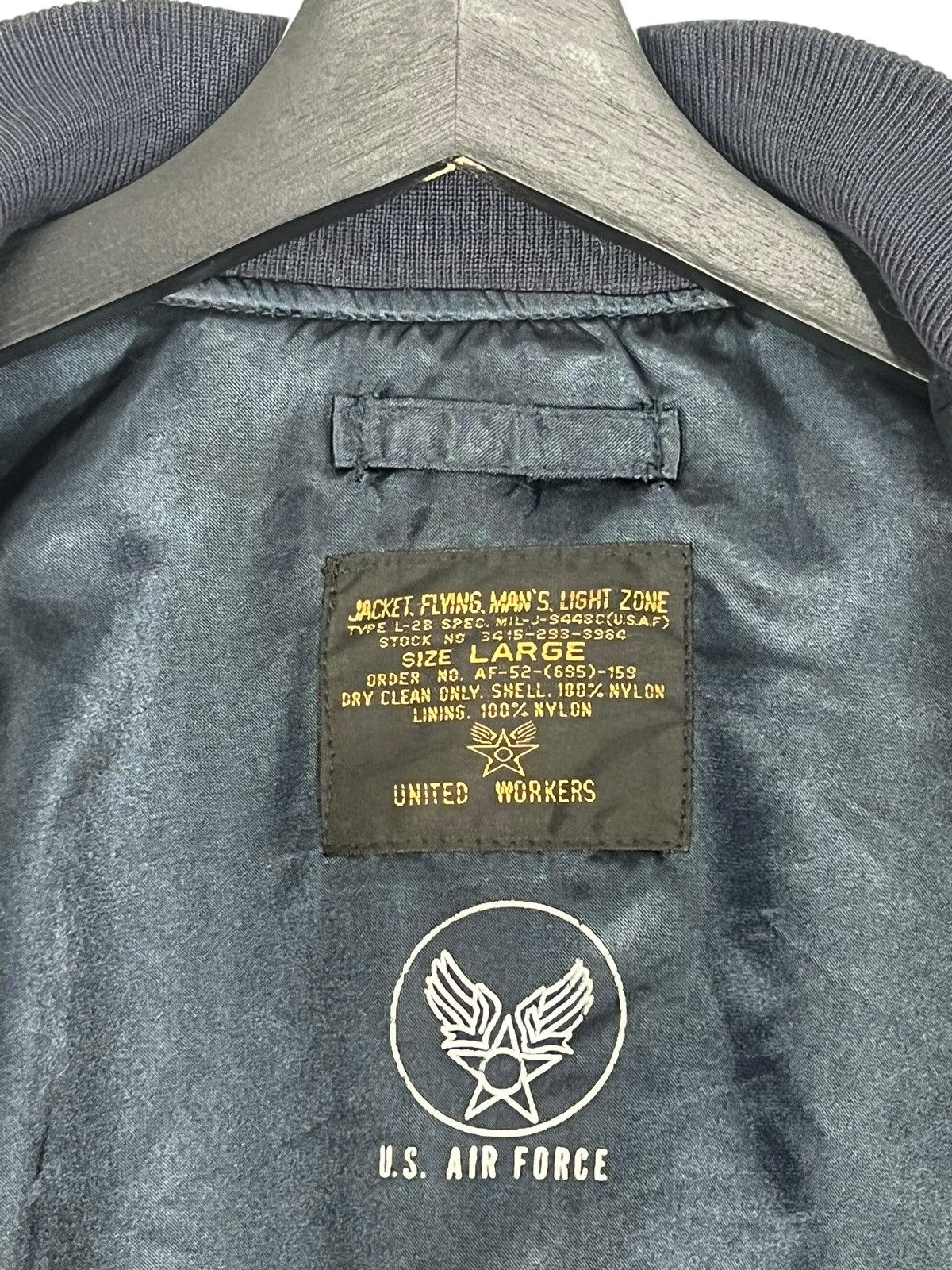 Vintage Vintage MA-1 US Air Force Jacket United Workers Issue Size US L / EU 52-54 / 3 - 10 Thumbnail