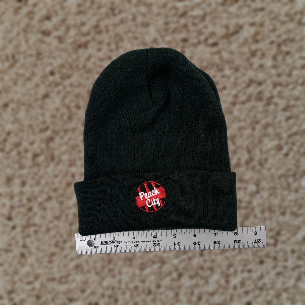 Port & Company Port & Company The Peach City Beanie Toque Black Knit Acrylic Adults One Size Beanie Hat Size ONE SIZE - 1 Thumbnail