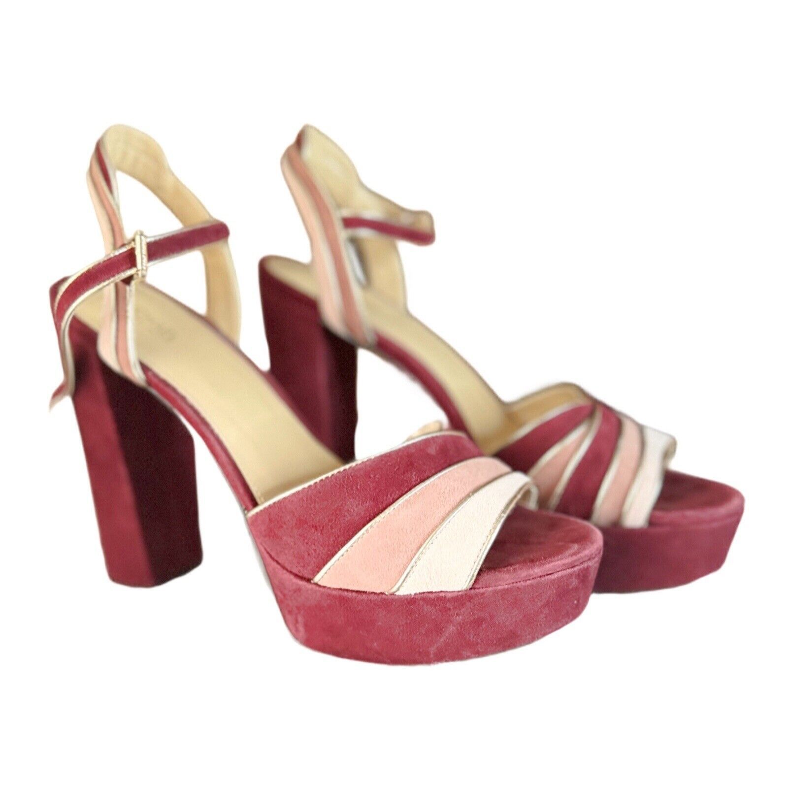 Michael Kors Michael Kors Women’s Harper Platform Oxblood Suede Gold Tri Size US 10 / IT 40 - 7 Thumbnail