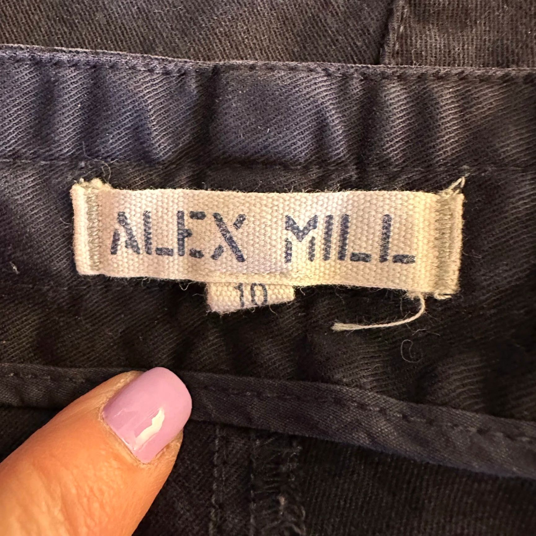 Alex Mill ALEX MILL Navy Blue Tencel Cotton Drawstring Field Pants Women Size 10 Cropped Size 32" / US 10 / IT 46 - 6 Thumbnail