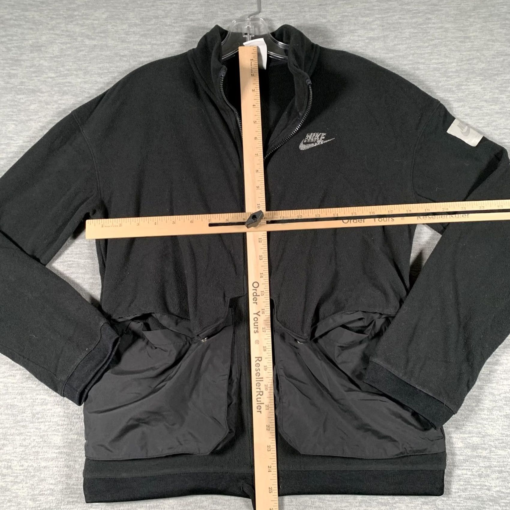 Nike Nike Jacket Womens XL Black Fleece Full Zip Utility Pockets Stand Collar Nylon Size XL / US 12-14 / IT 48-50 - 6 Thumbnail