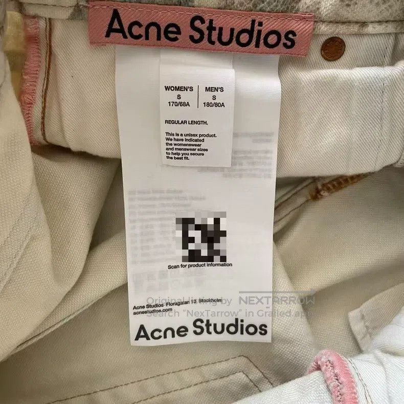 Acne Studios Acne Studios size S Lace Pearl Chain 3D Print Loose Low Ri Size US 27 - 4 Thumbnail