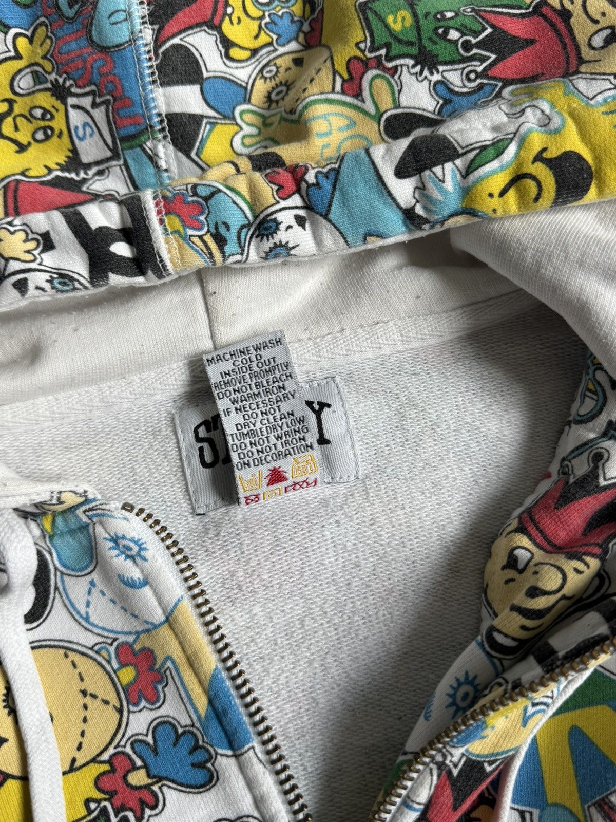 Stussy Stussy Monogram Over Print Cartoon Zip-Hoodie Size US M / EU 48-50 / 2 - 9 Thumbnail