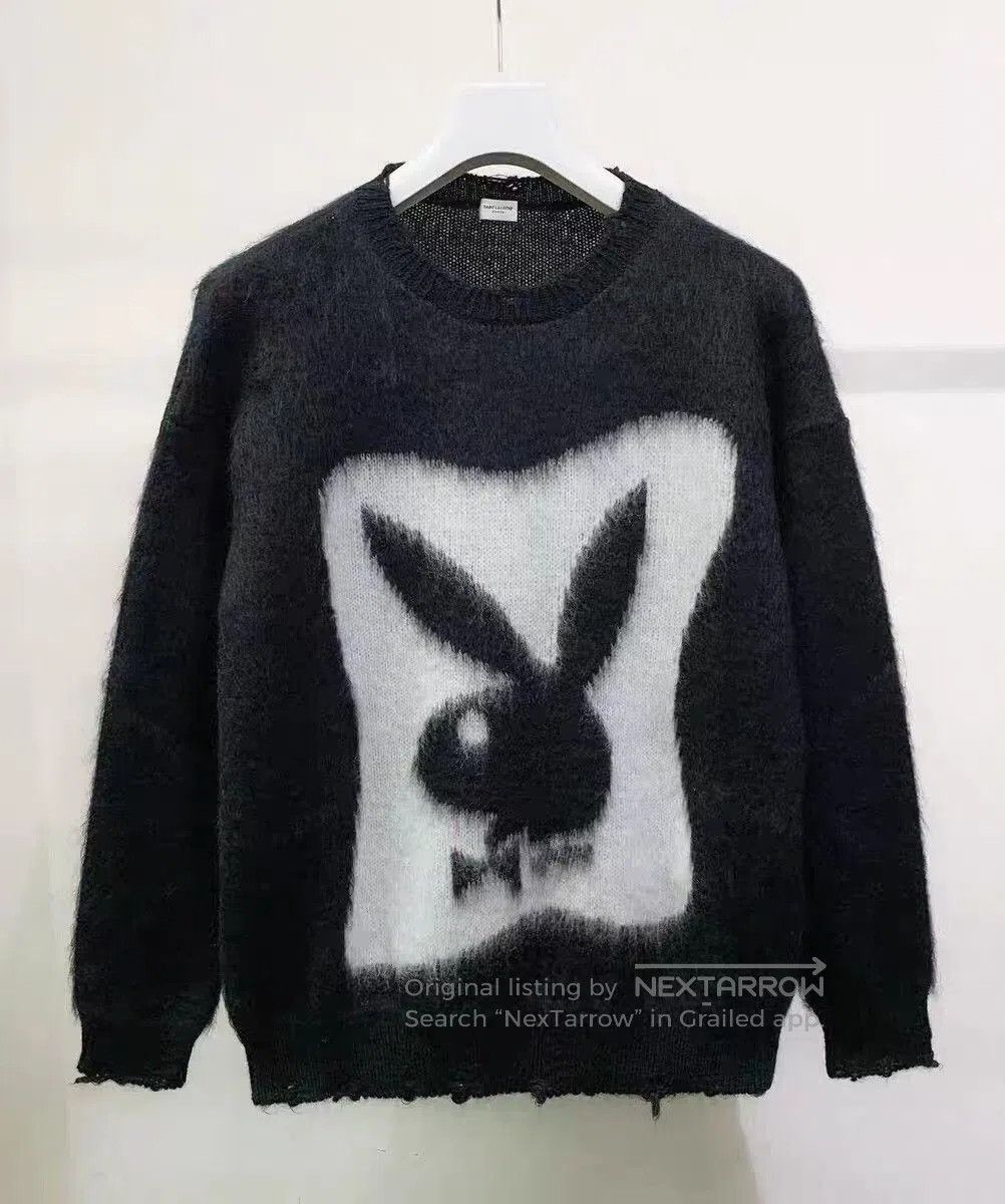 Saint Laurent Paris Saint Laurent Bunny Graphic Knit Sweater. Size M / US 6-8 / IT 42-44 - 1 Thumbnail