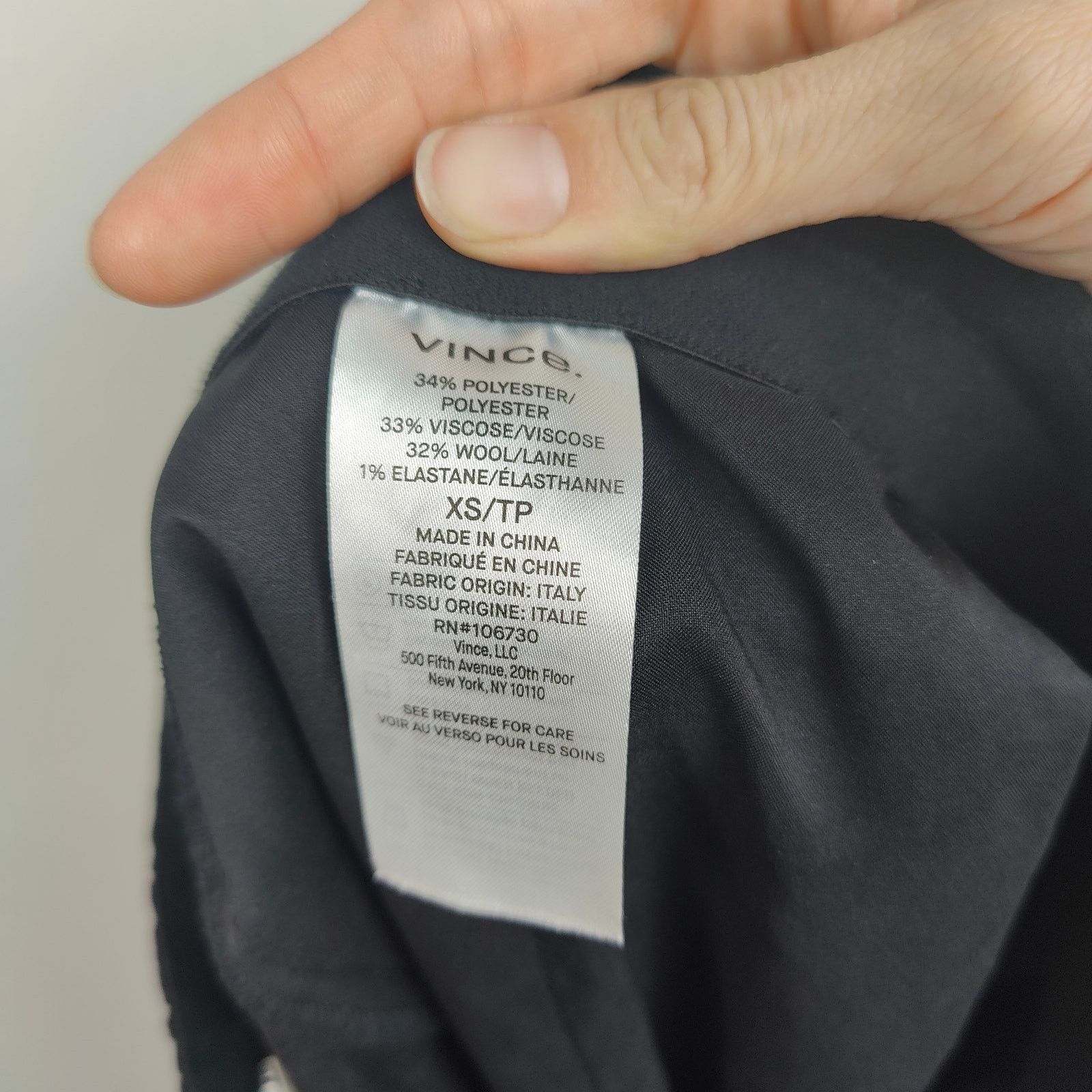 Vince Vince Flannel Wide Leg Pull On Pants Womens XS Black Size 26" / US 2 / IT 38 - 5 Thumbnail