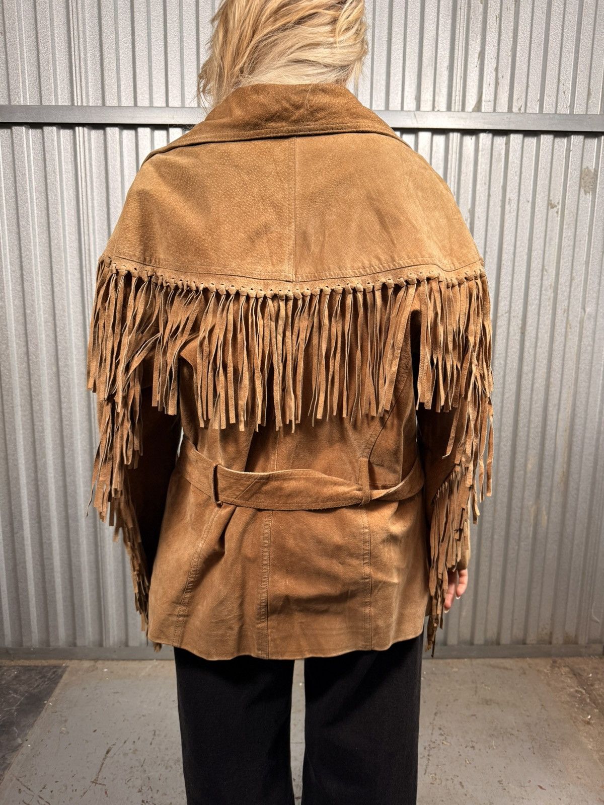 Other Insane Victoria Leather Hide Fringe Western Country Jacket Size M / US 6-8 / IT 42-44 - 8 Thumbnail