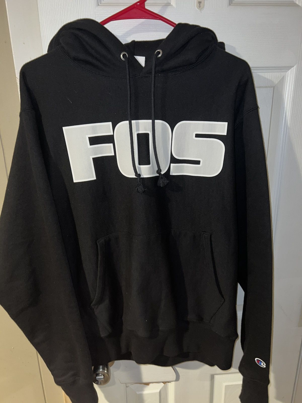 image of Champion x Virgil Abloh Brooklyn Museum Fos Abloh Bkm Hoodie in Black, Men's (Size Medium)