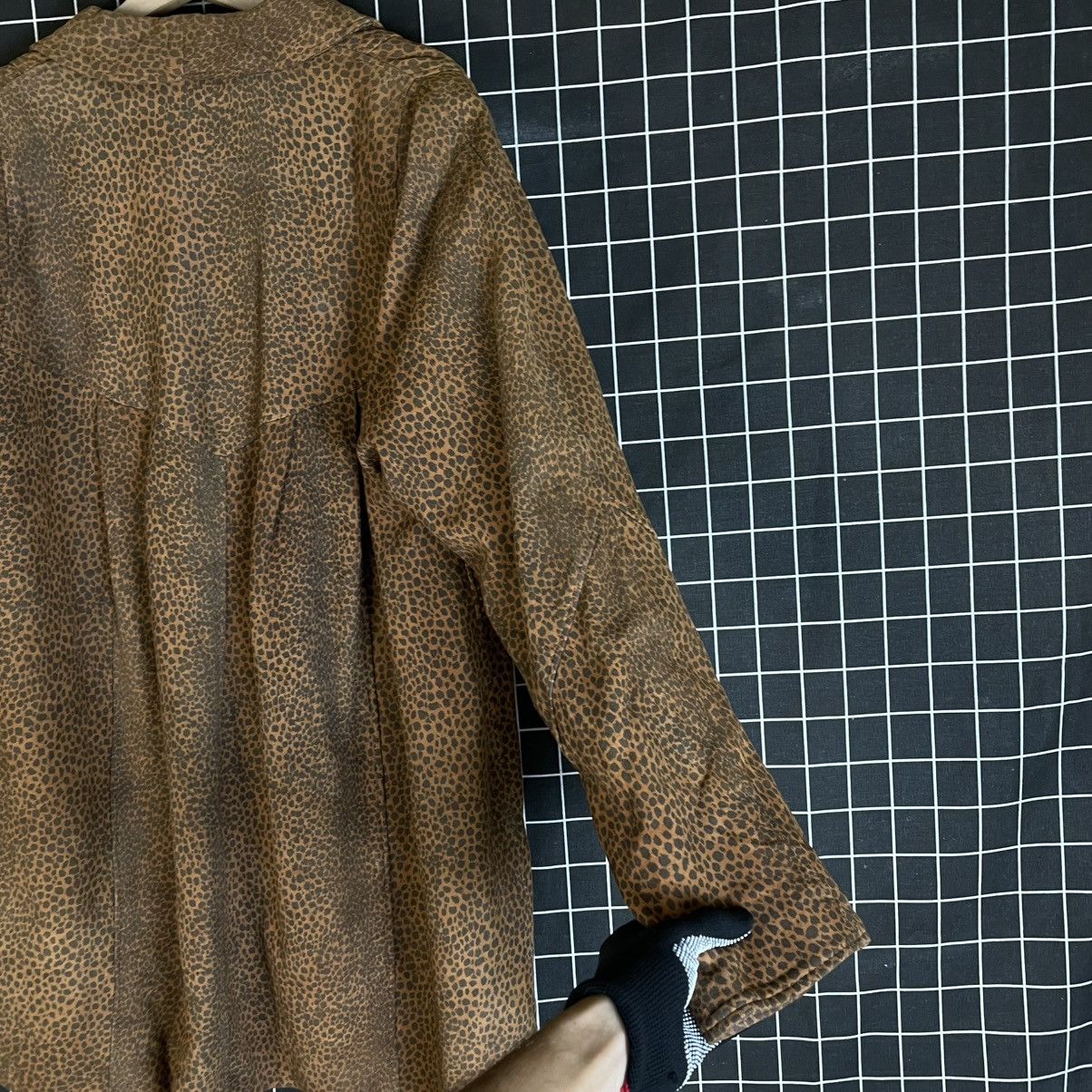 Genuine Leather ITALIAN DESIGNER BRA MA GENUINE LEATHER LEOPARD HEAVY JACKET Size US L / EU 52-54 / 3 - 8 Thumbnail