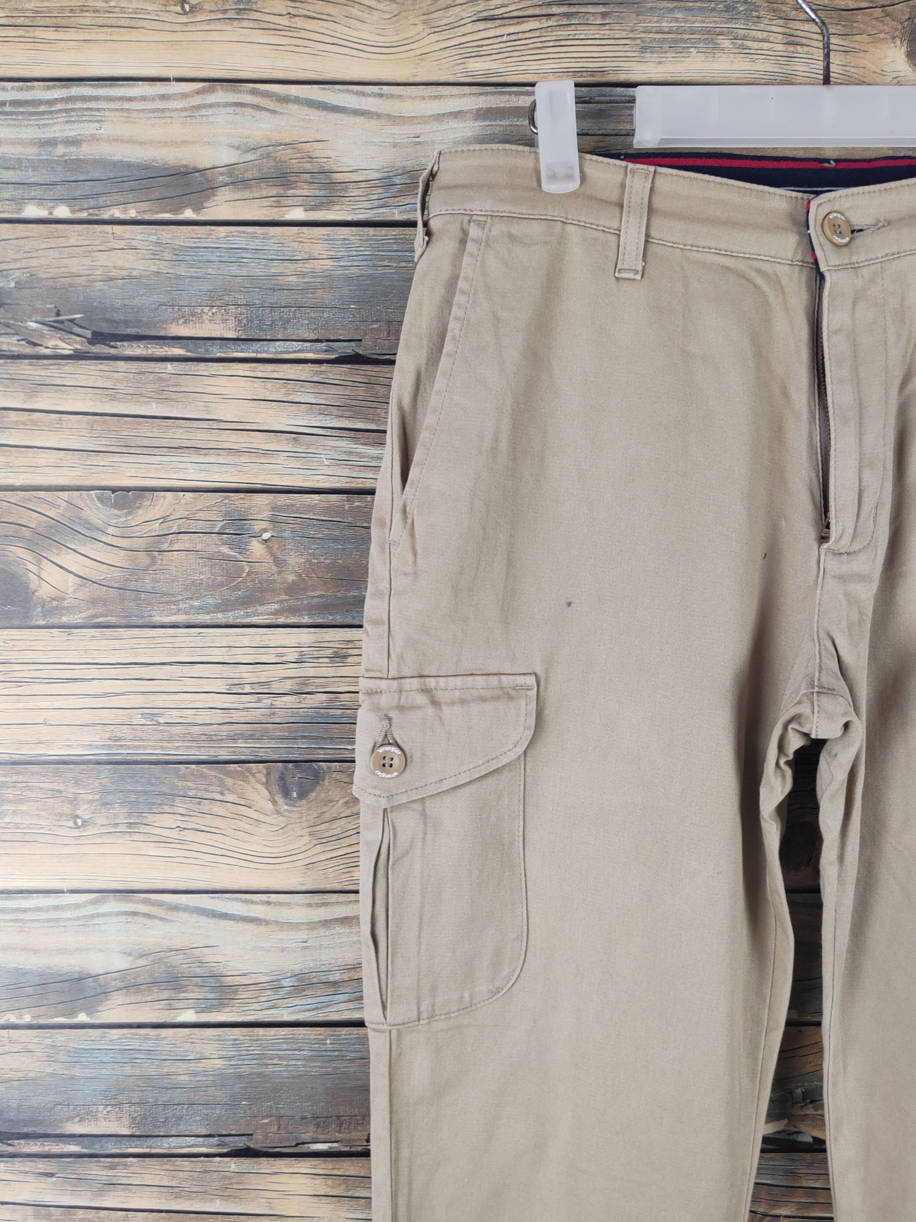 Japanese Brand DL Wrangler Beige Multipocket Cargo Pants #2115 Size US 30 / EU 46 - 3 Thumbnail