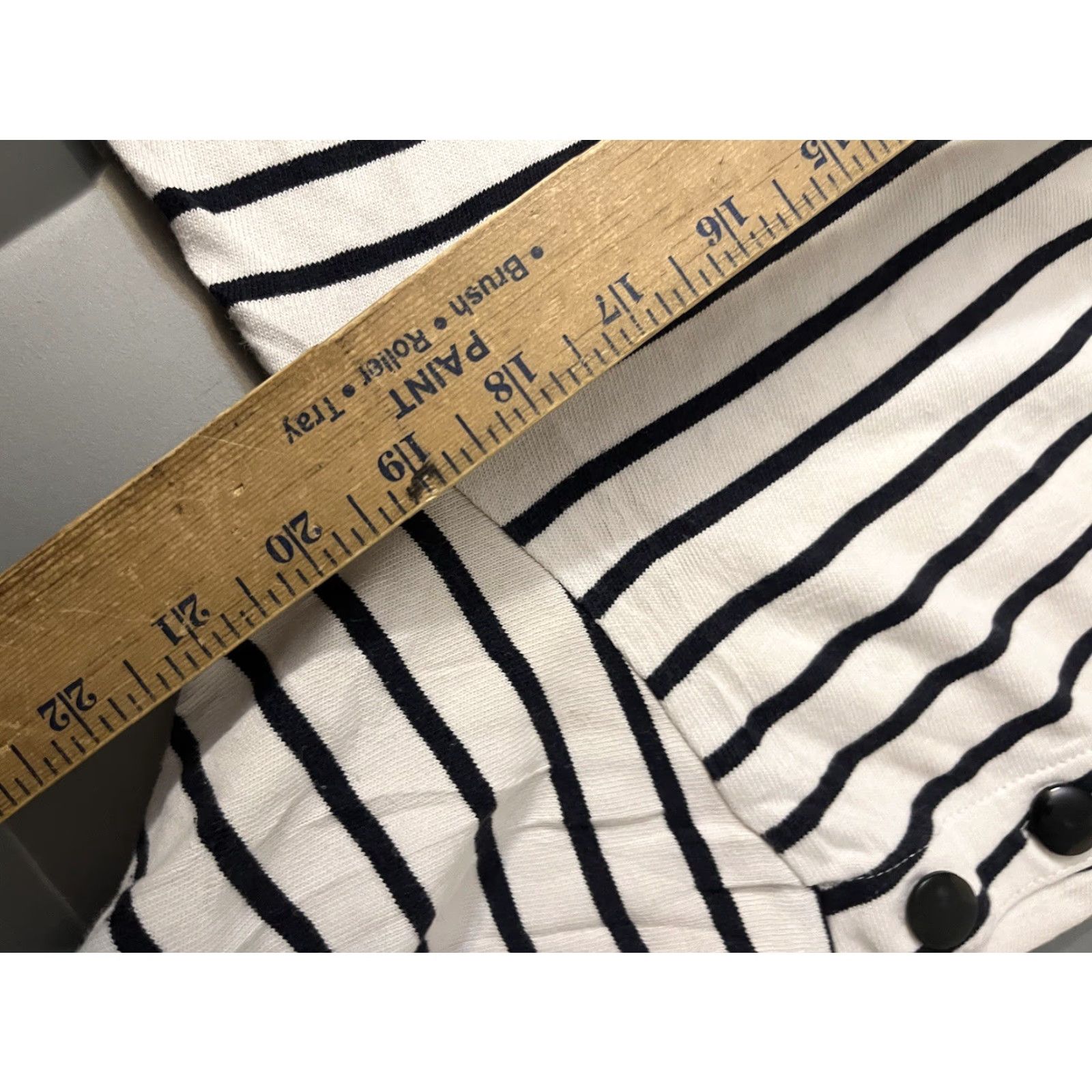 H&M H&M Top Shirt 3/4 Sleeve Blue White Striped Boat Neck Womens MEDIUM Size M / US 6-8 / IT 42-44 - 5 Thumbnail