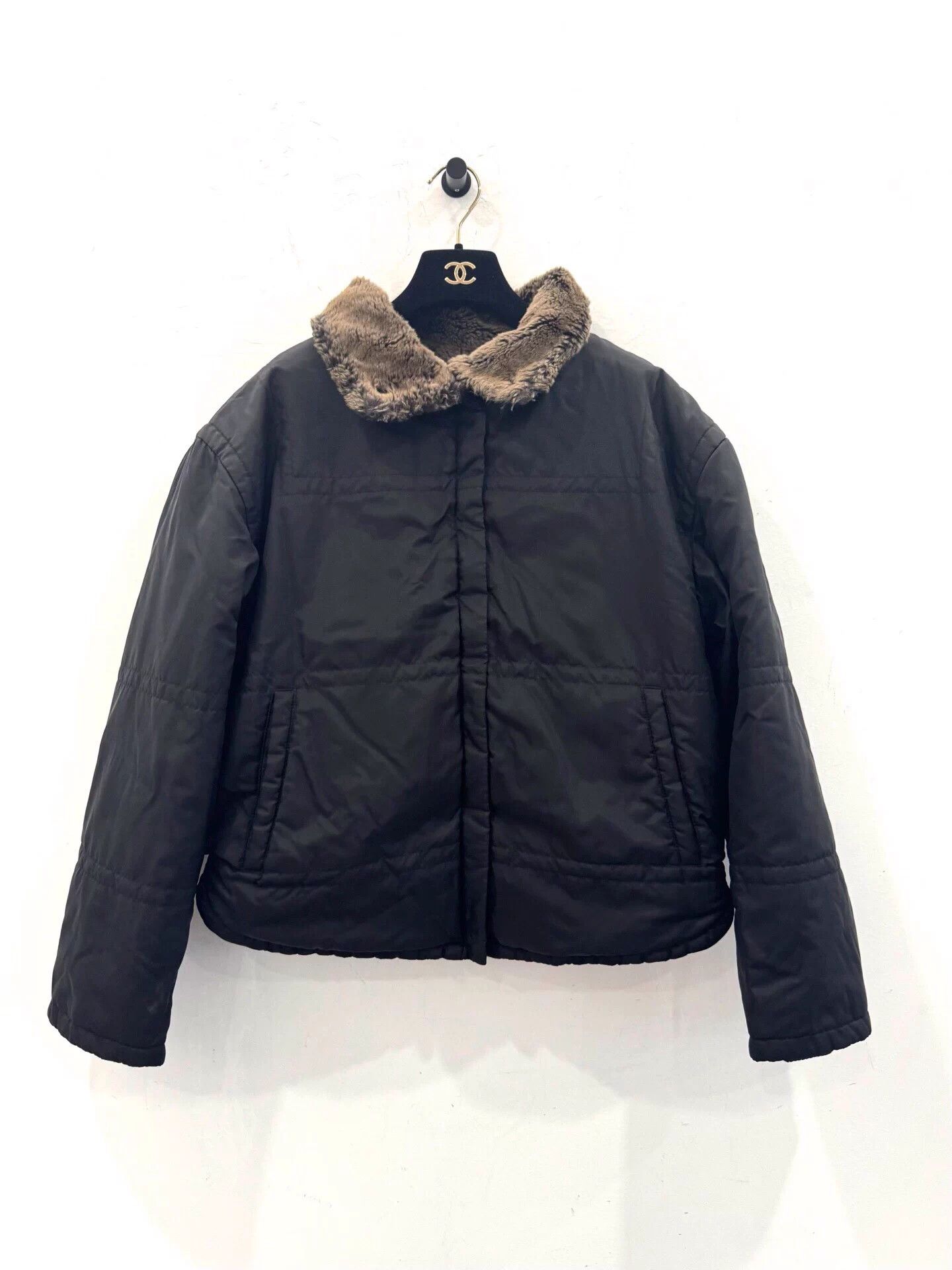 Chanel Chanel Black & Brown Rabbit Fur Trimmed Jacket 38 Size S / US 4 / IT 40 - 1 Thumbnail