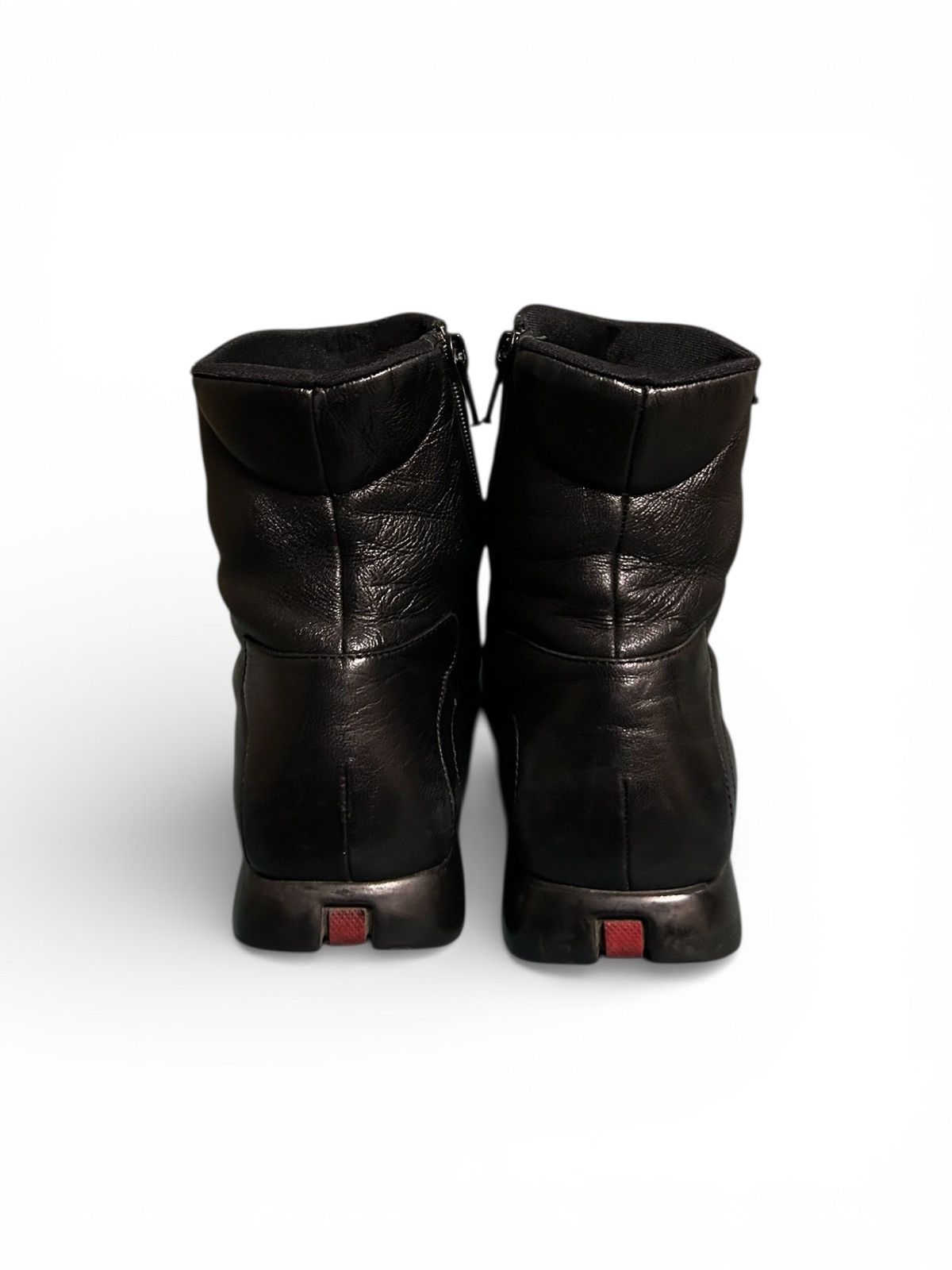 Prada Sport Linea Rossa Leather Zip Ankle Boots Size US 6.5 / IT 36.5 - 7 Thumbnail