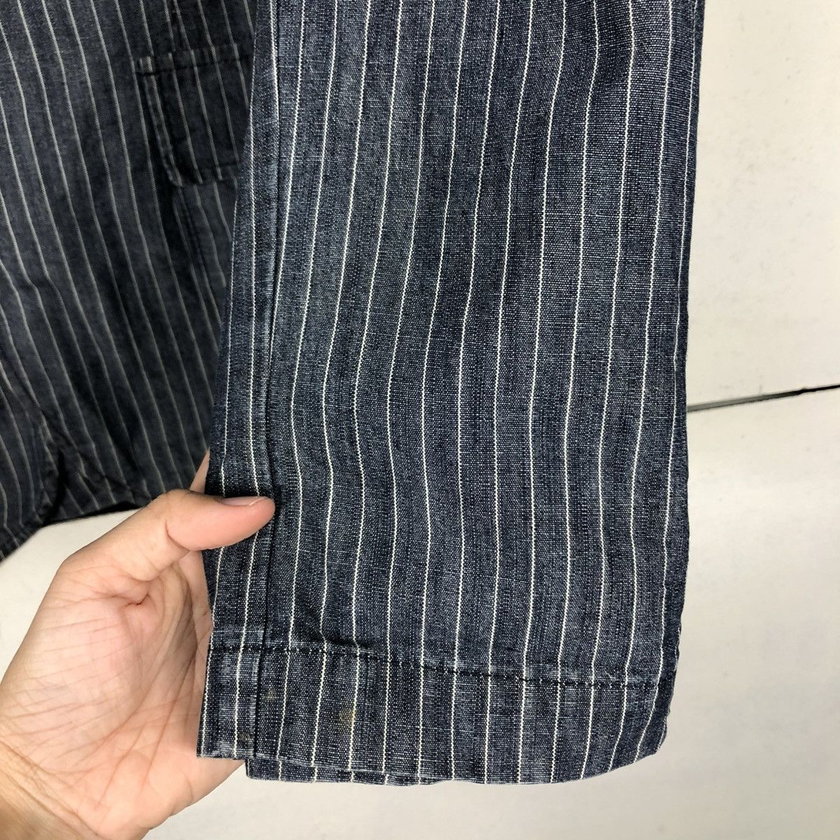 Vintage 🔥VINTAGE HICKORY CHORE WORKER JACKET ARMANI JEANS INDIGO Size US M / EU 48-50 / 2 - 17 Thumbnail