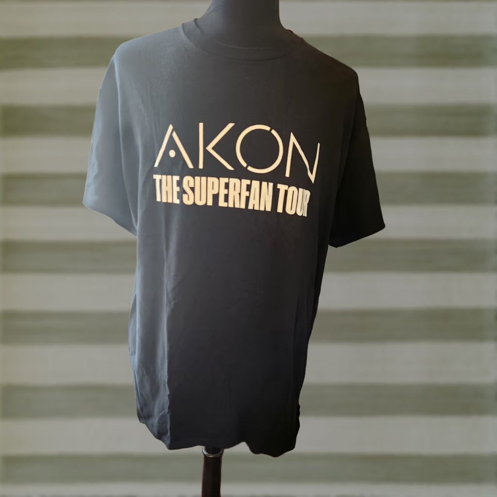 Gildan Akon The Superfan Tour Black Short Sleeve T Shirt Cotton Size Adult XL Size US XL / EU 56 / 4 - 1 Preview
