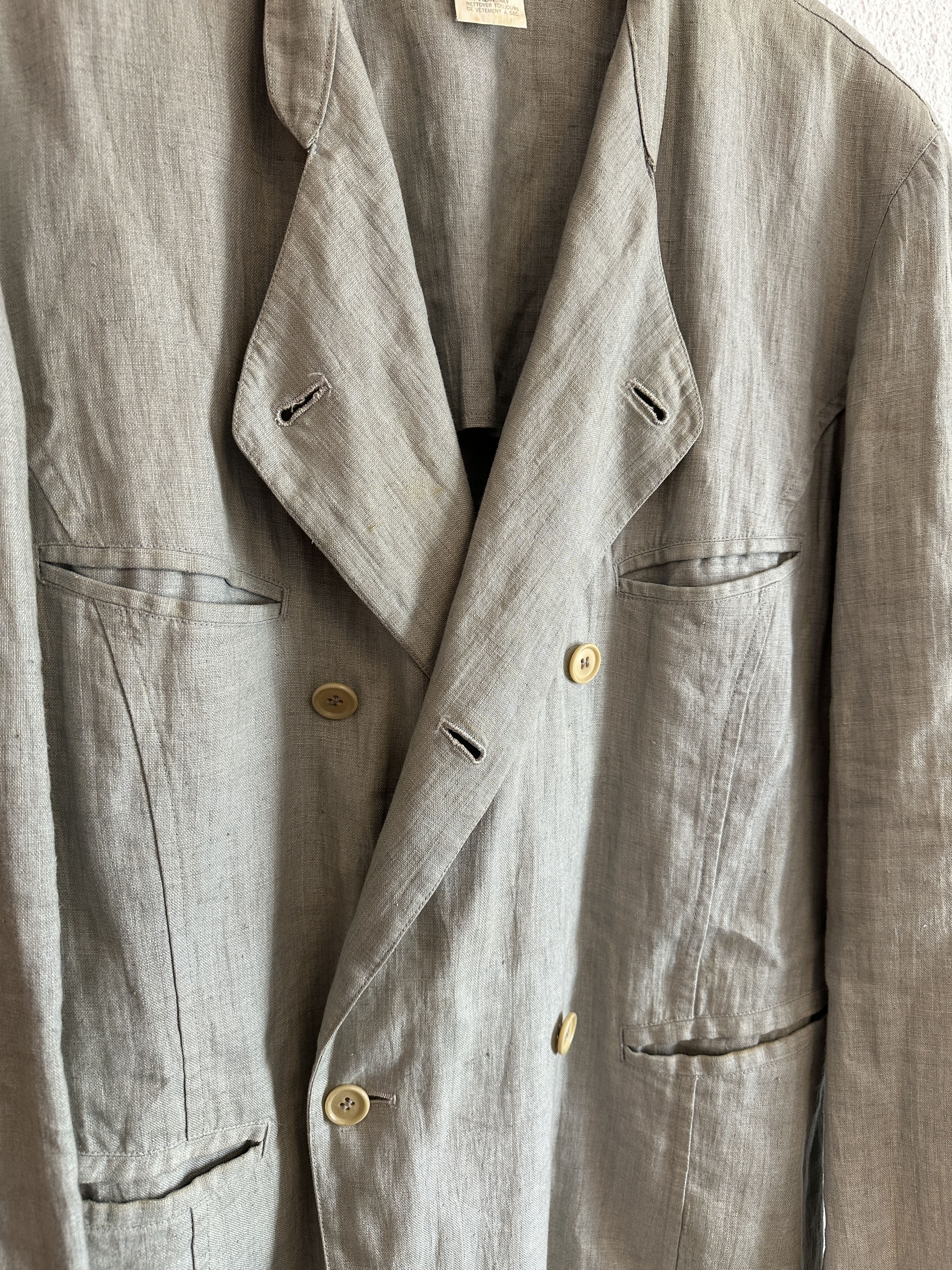 Issey Miyake Issey Miyake men vintage 80s archive linen jacket japan Size US M / EU 48-50 / 2 - 4 Thumbnail