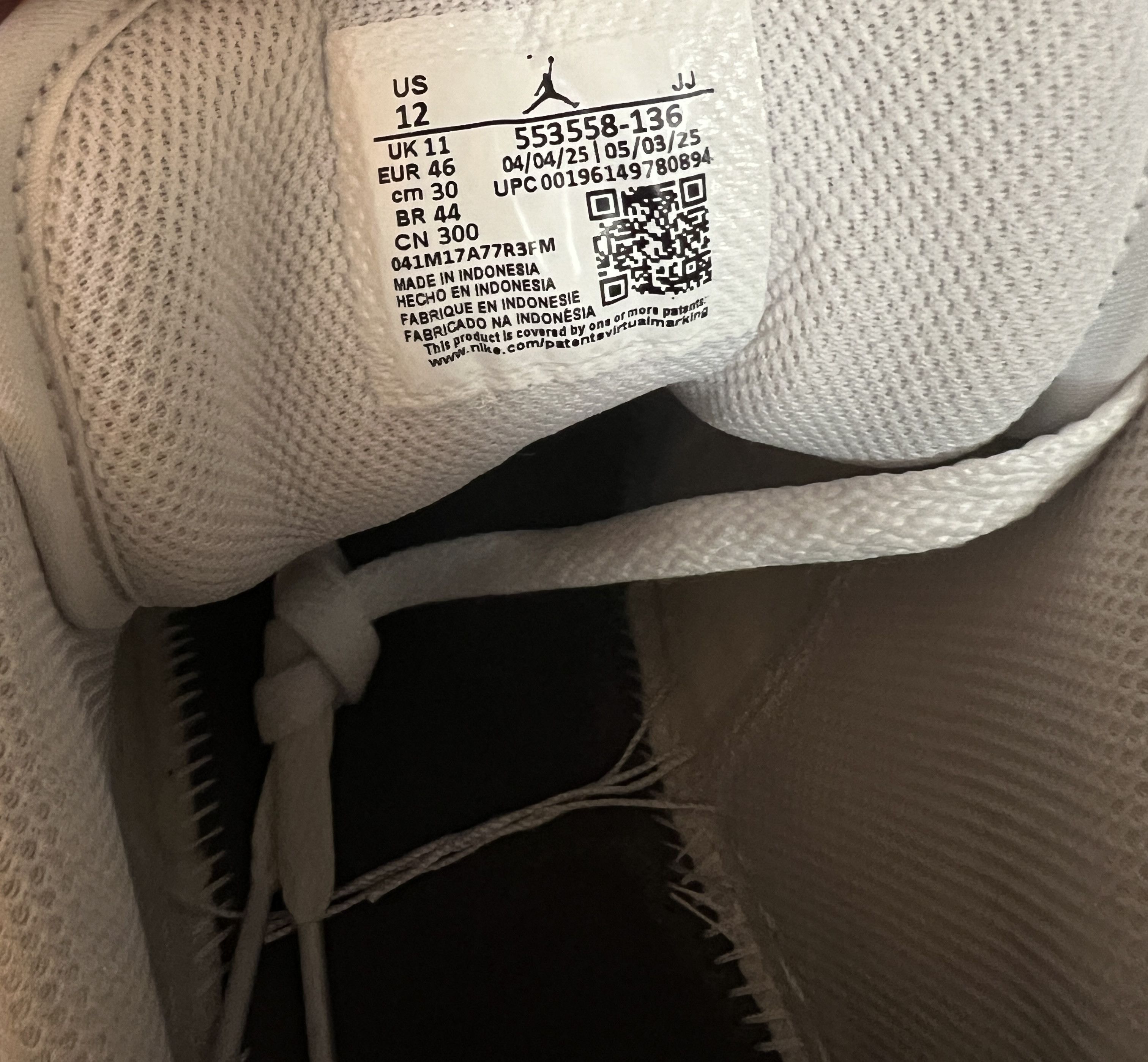 Jordan Brand Jordan 1 Low Triple White Size US 12 / EU 45 - 6 Thumbnail