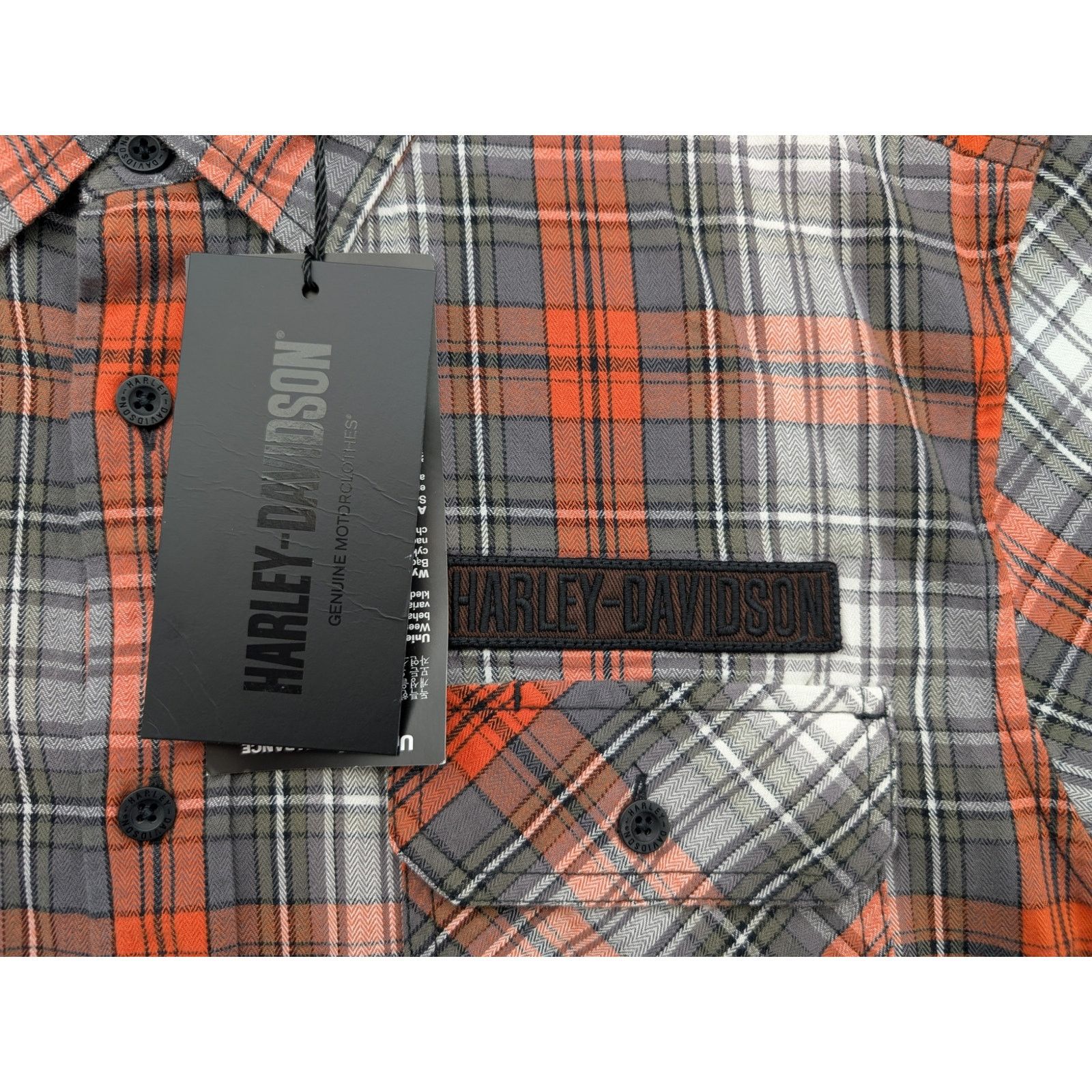Harley Davidson NWT Harley Davidson Men's Block Font Yarn Dyed Plaid Shirt Size US L / EU 52-54 / 3 - 4 Thumbnail
