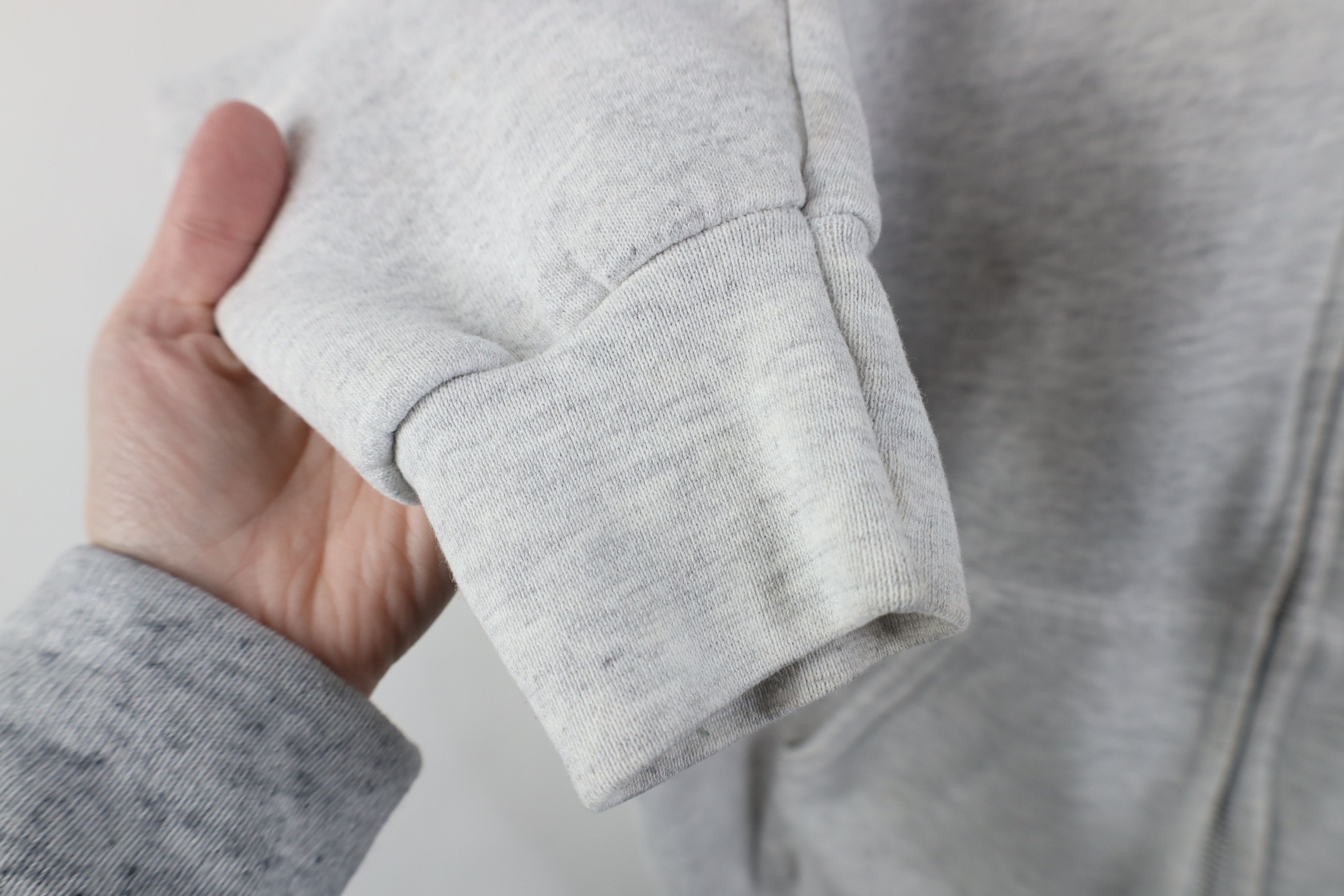 Vintage Vintage 80s 90s Bike Blank Heavy Full Zip Hoodie Gray USA Size US L / EU 52-54 / 3 - 5 Thumbnail