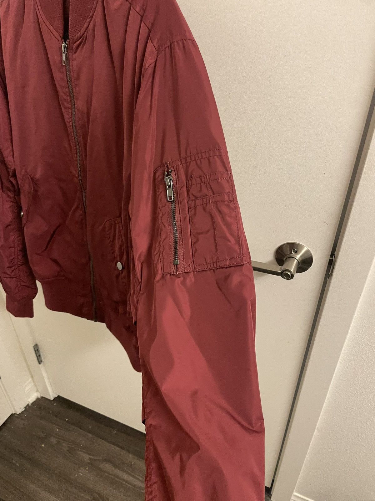 Pacsun Maroon Bomber Jacket Size US M / EU 48-50 / 2 - 3 Thumbnail