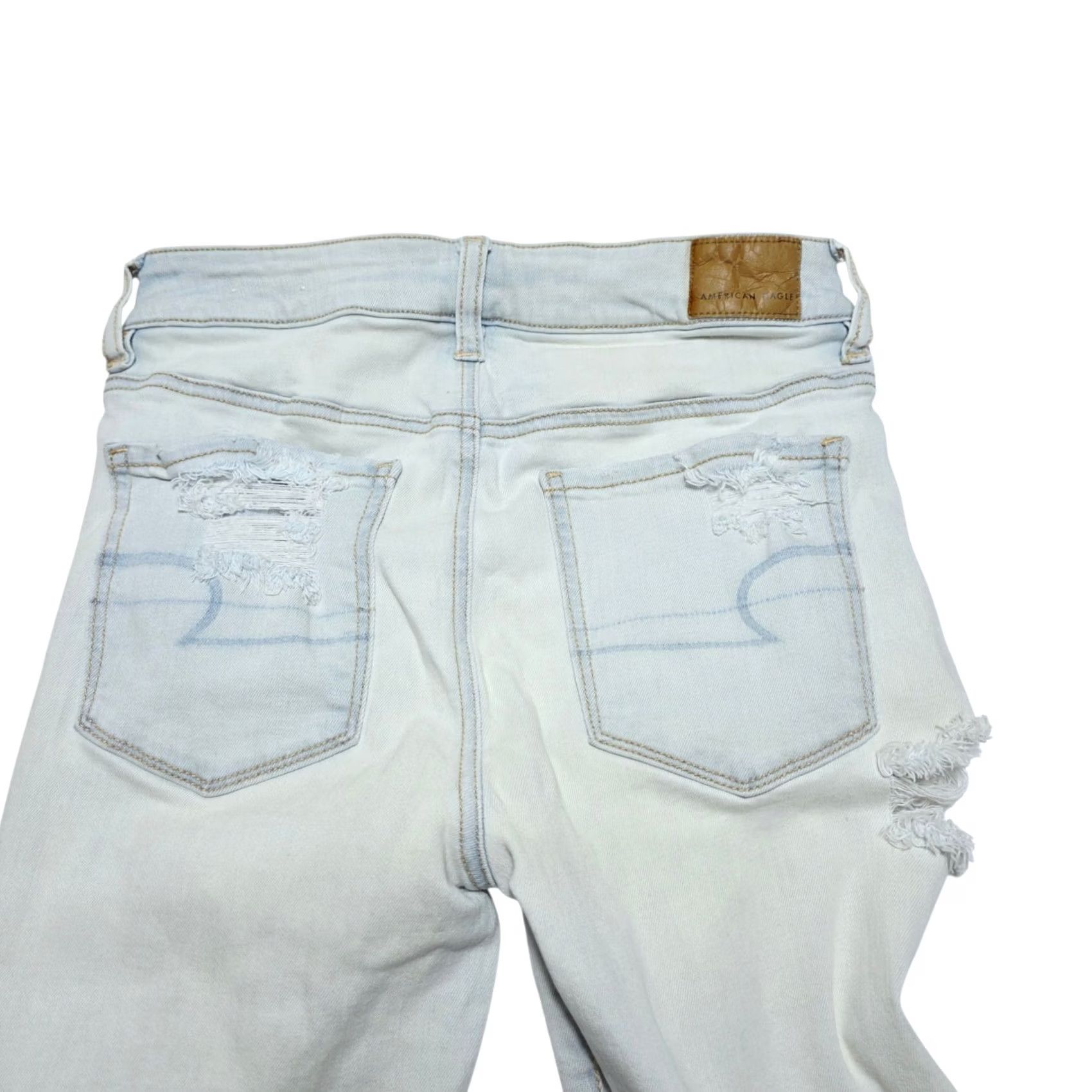American Eagle Outfitters VINTAGE AE American Eagle 2 HI-RISE Jegging Super Stretch Womens Jeans Light Wash Size 26" / US 2 / IT 38 - 3 Thumbnail