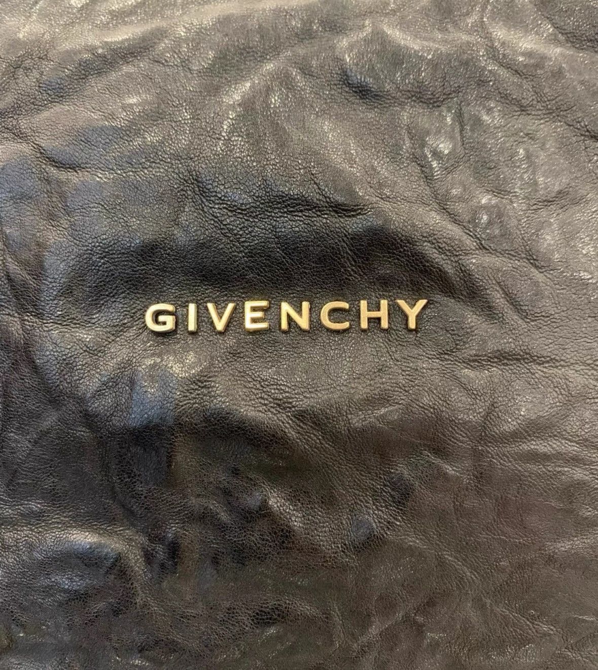 Givenchy Black and Gold Pandora Box Bag Medium, Lamb Leath