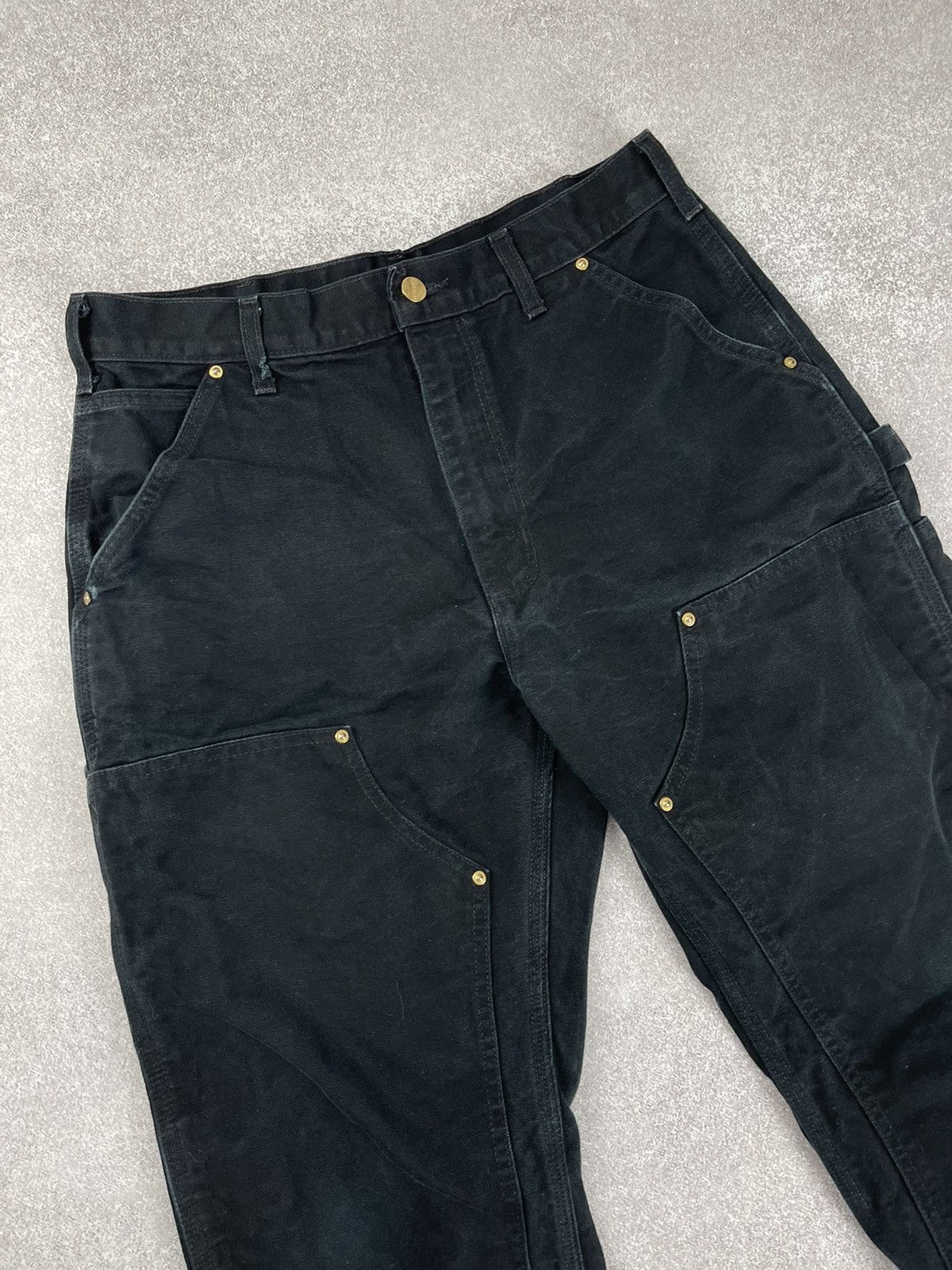 Carhartt × Vintage Vintage Carhartt B01 BLK Double Knee Distressed Pants Size US 32 / EU 48 - 3 Thumbnail