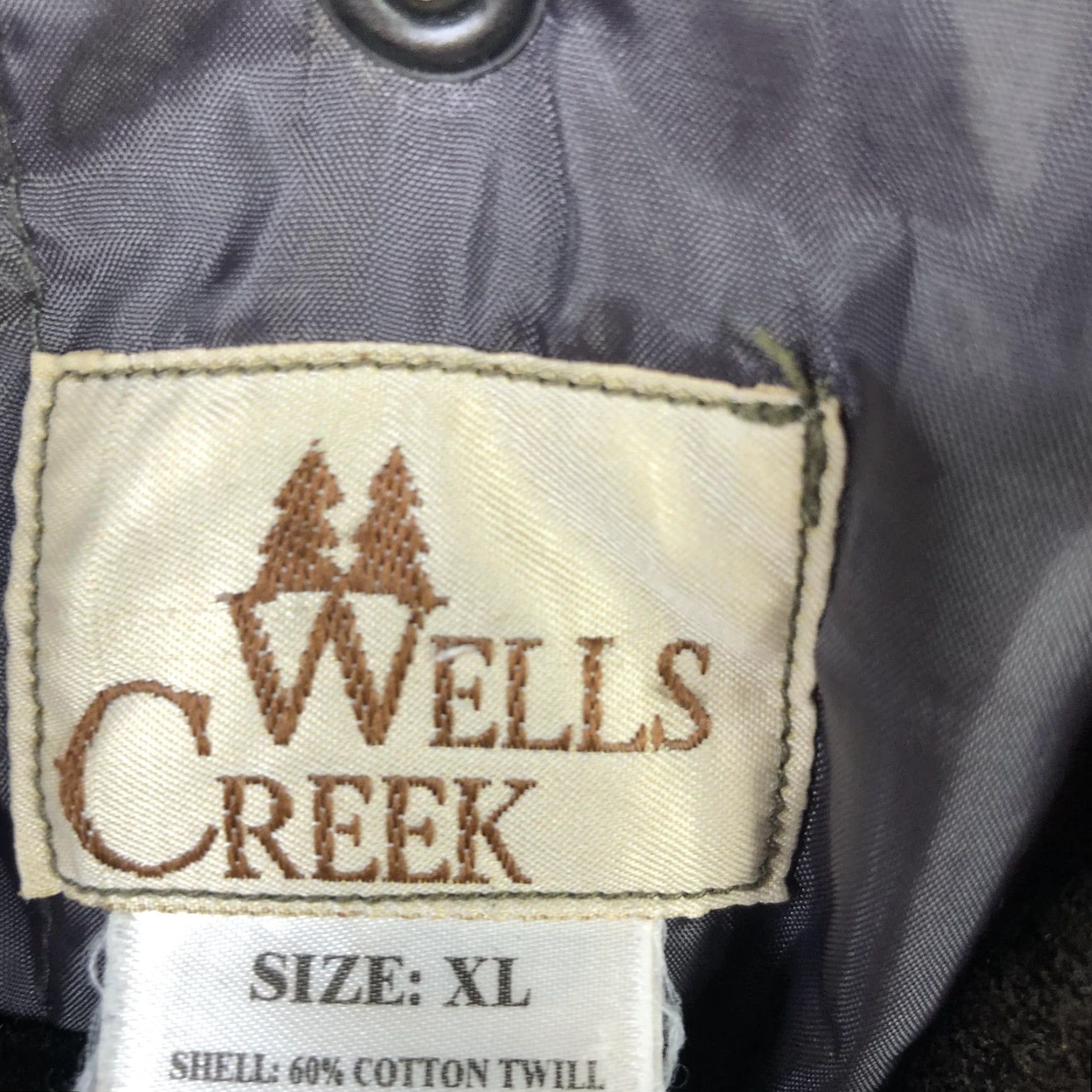 Vintage Wells Creek Jacket Mens XL Beige Camouflage Cotton Twill Hooded Zip Front Hunting Size US XL / EU 56 / 4 - 6 Thumbnail